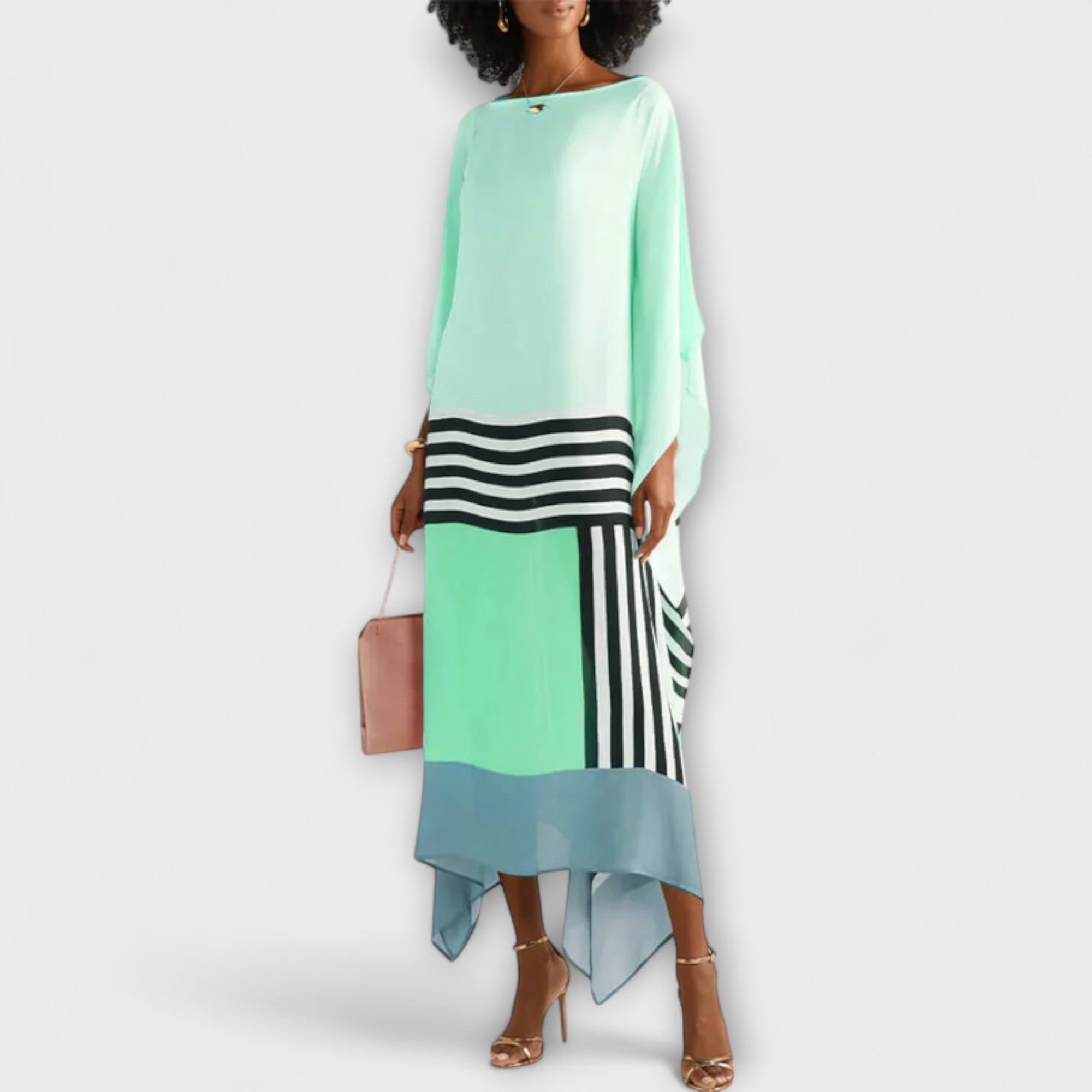 Elenora - Geometrisk kaftan med locker cut