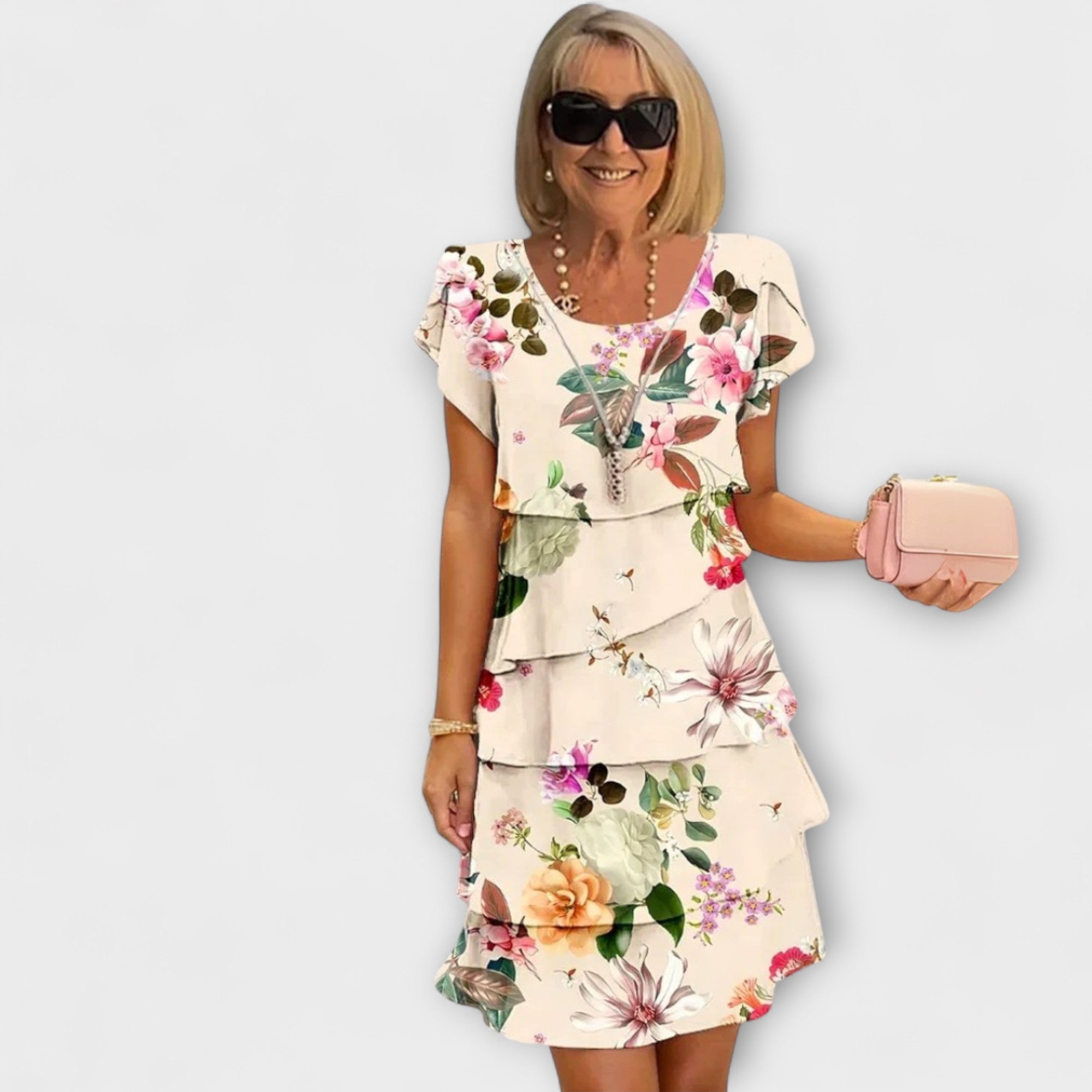 Lillian - Blommig Elegans Klänning
