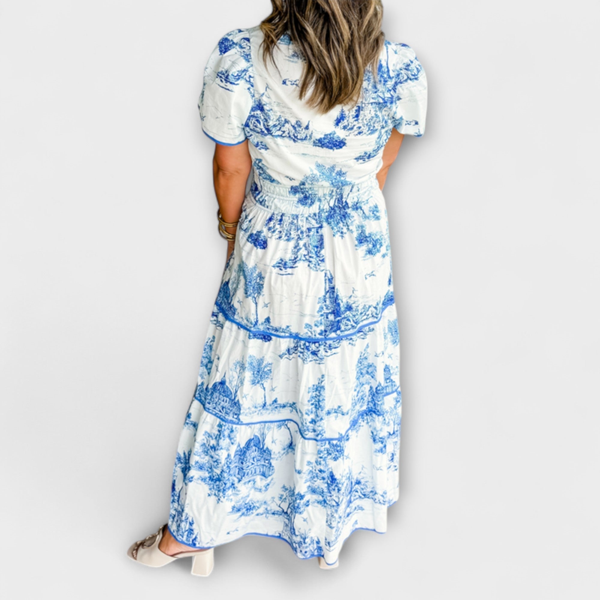 Eliza - Tidlös Toile Maxi Klänning