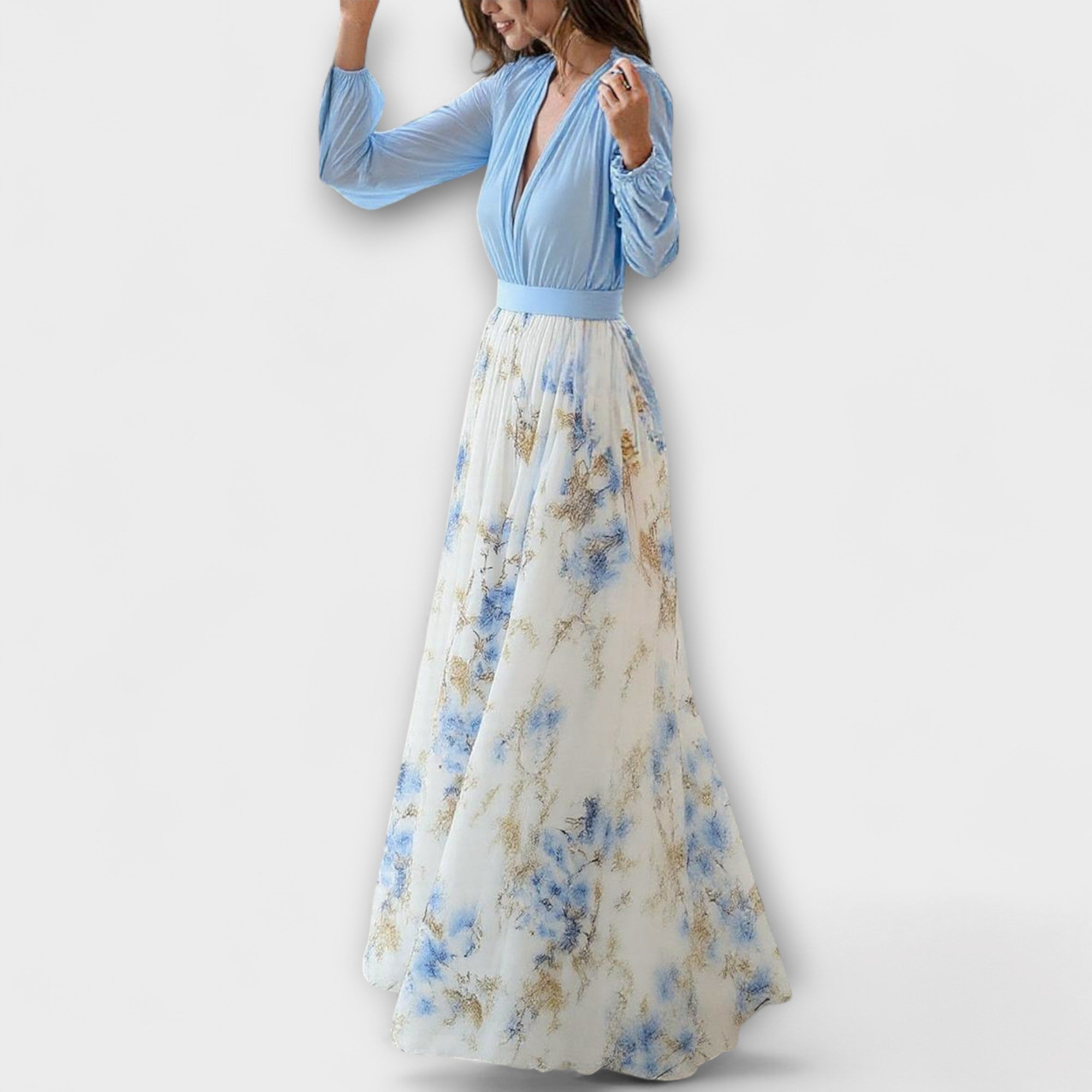 Harper - Blommig Maxi Klänning
