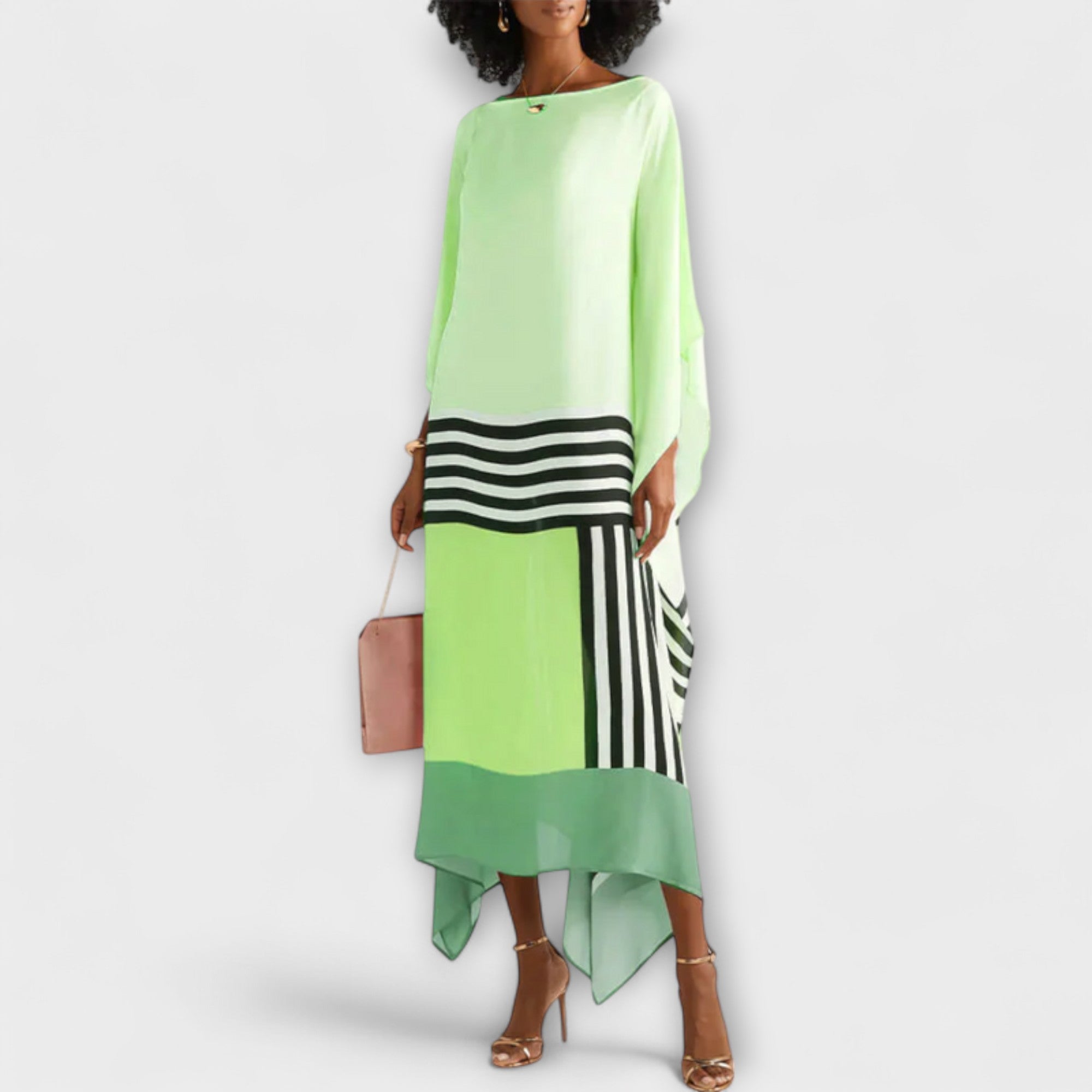 Elenora - Geometrisk kaftan med locker cut