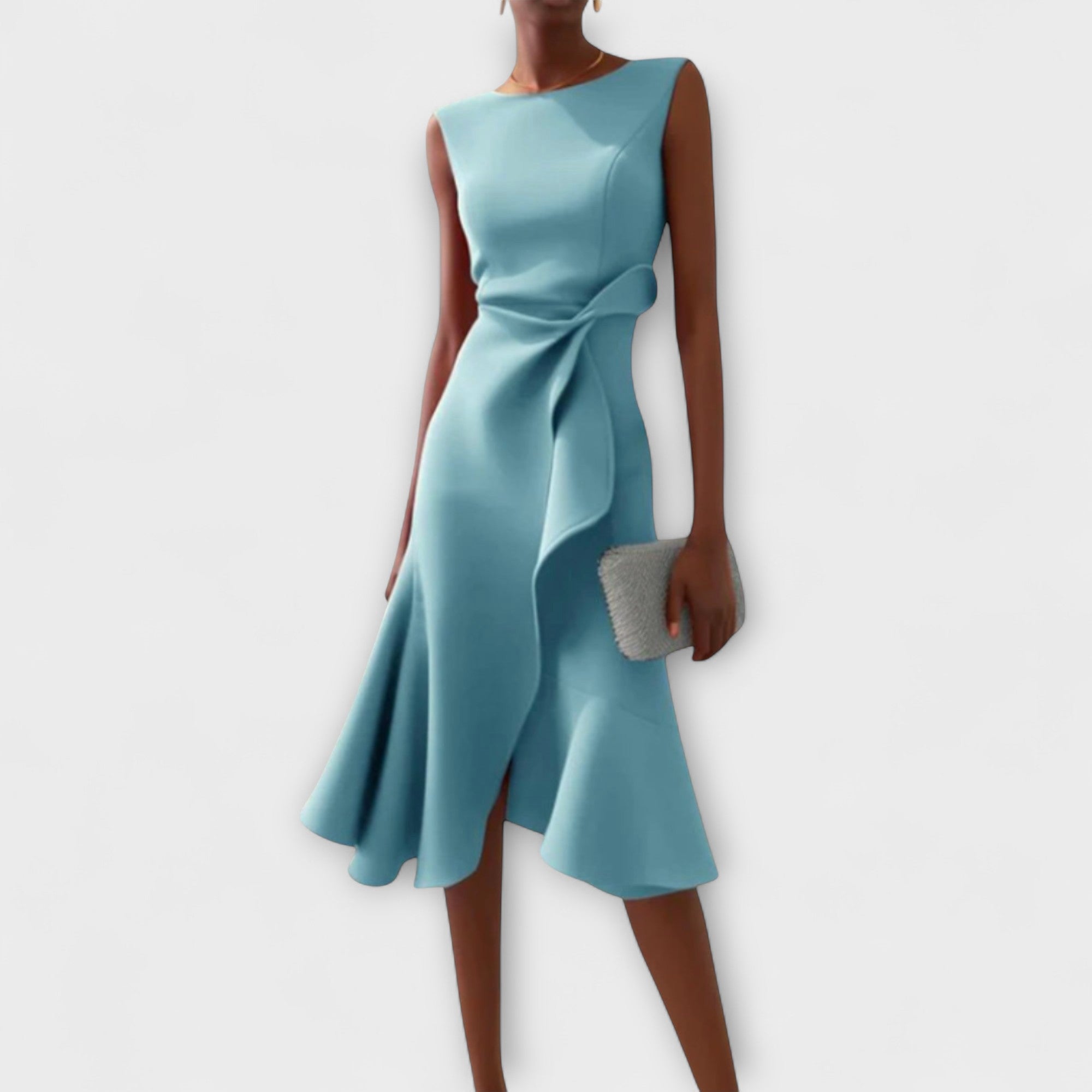 Juliette – Draperad Asymmetrisk Midiklänning