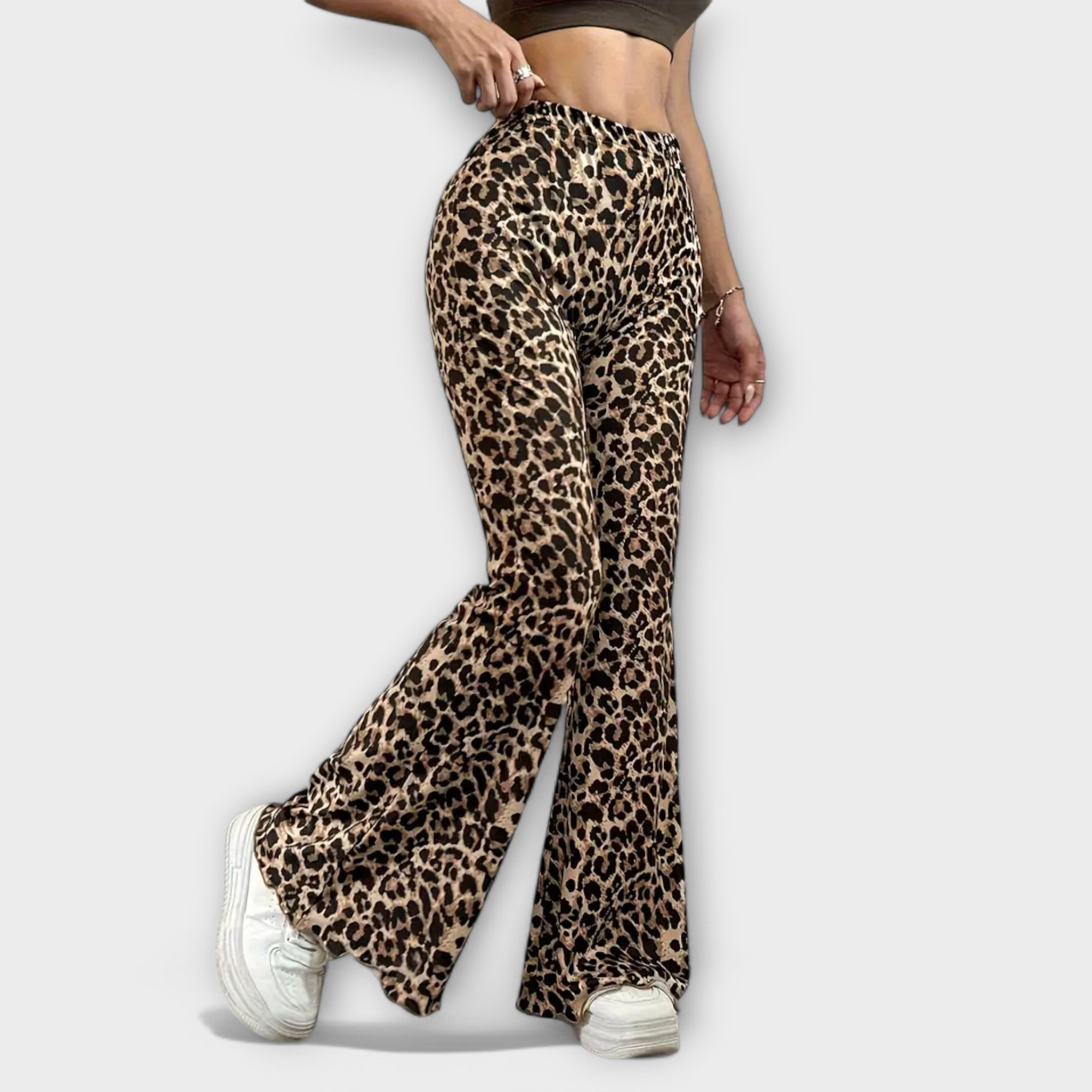 Leopard Bootcut Byxor