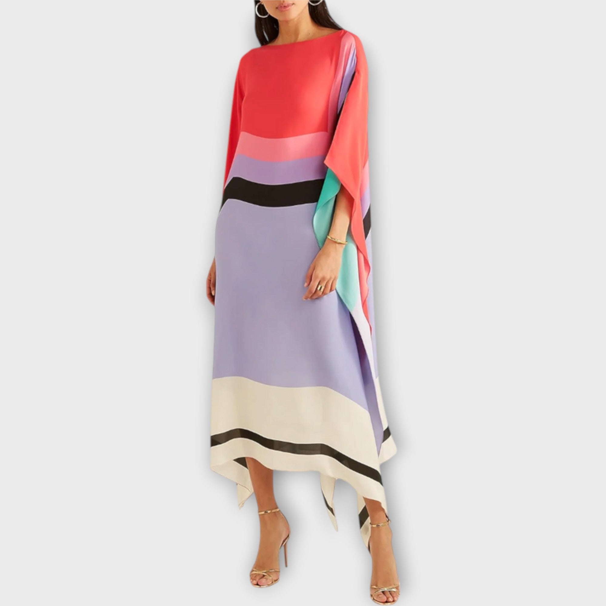 Elenora - Geometrisk kaftan med locker cut