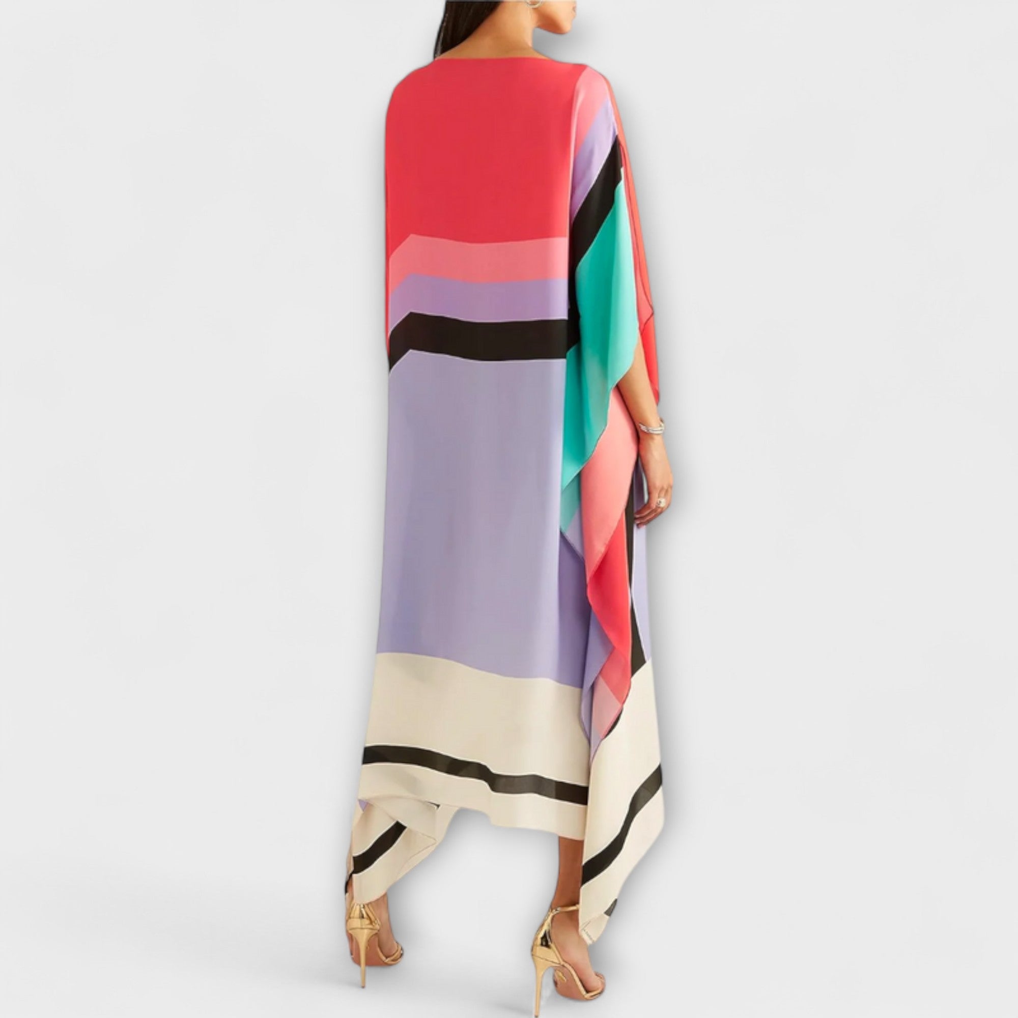 Elenora - Geometrisk kaftan med locker cut