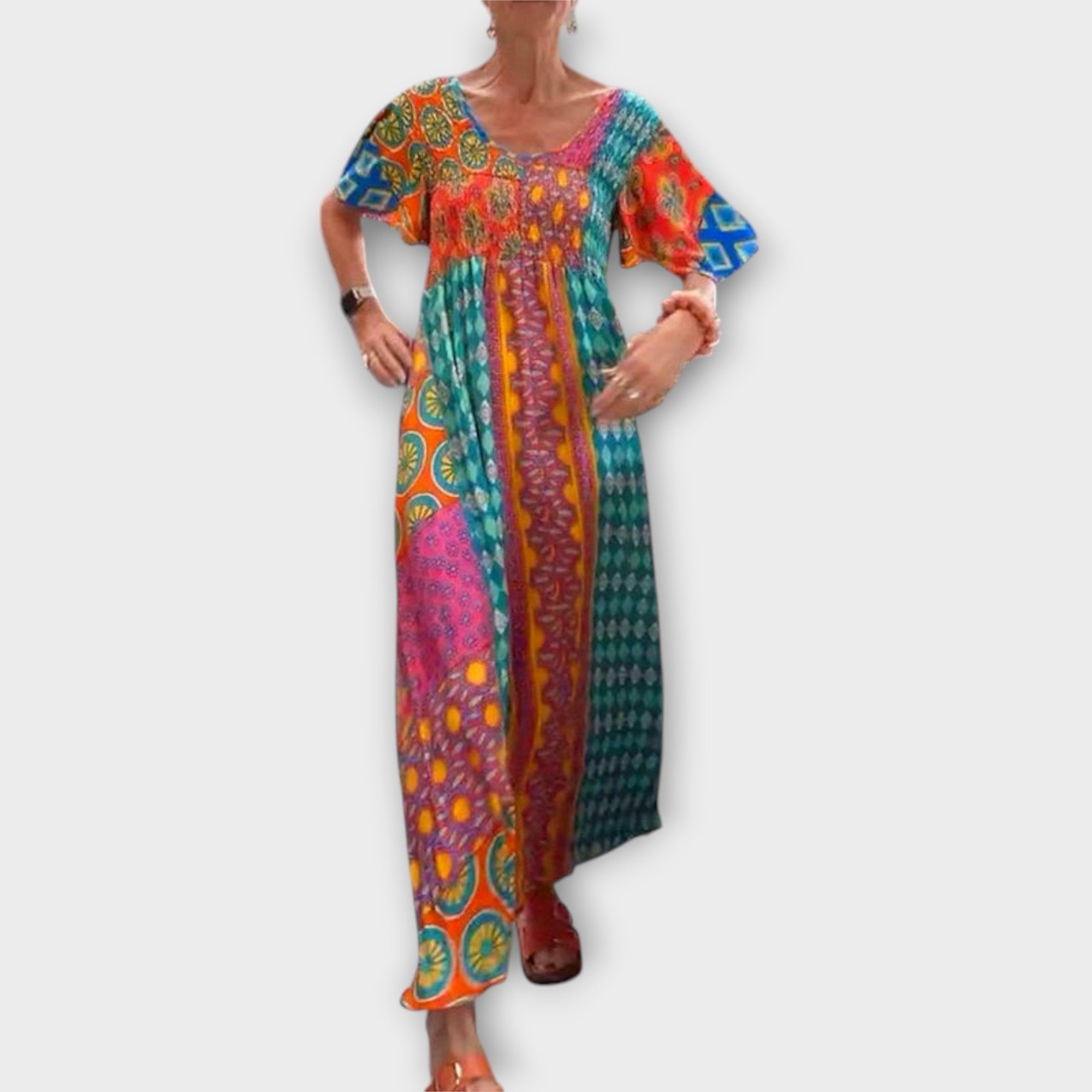 Melania - Livlig Boho Klänning
