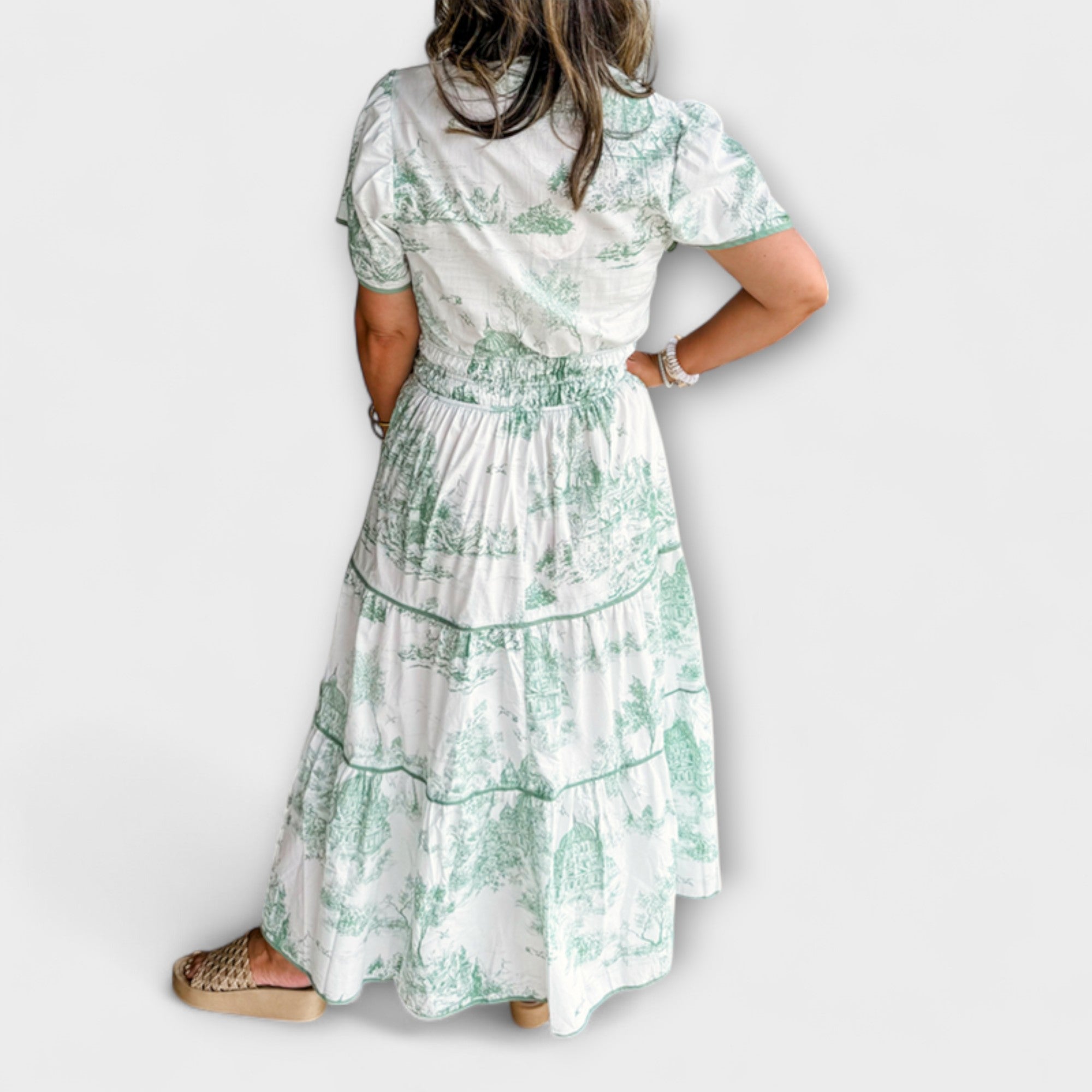 Eliza - Tidlös Toile Maxi Klänning