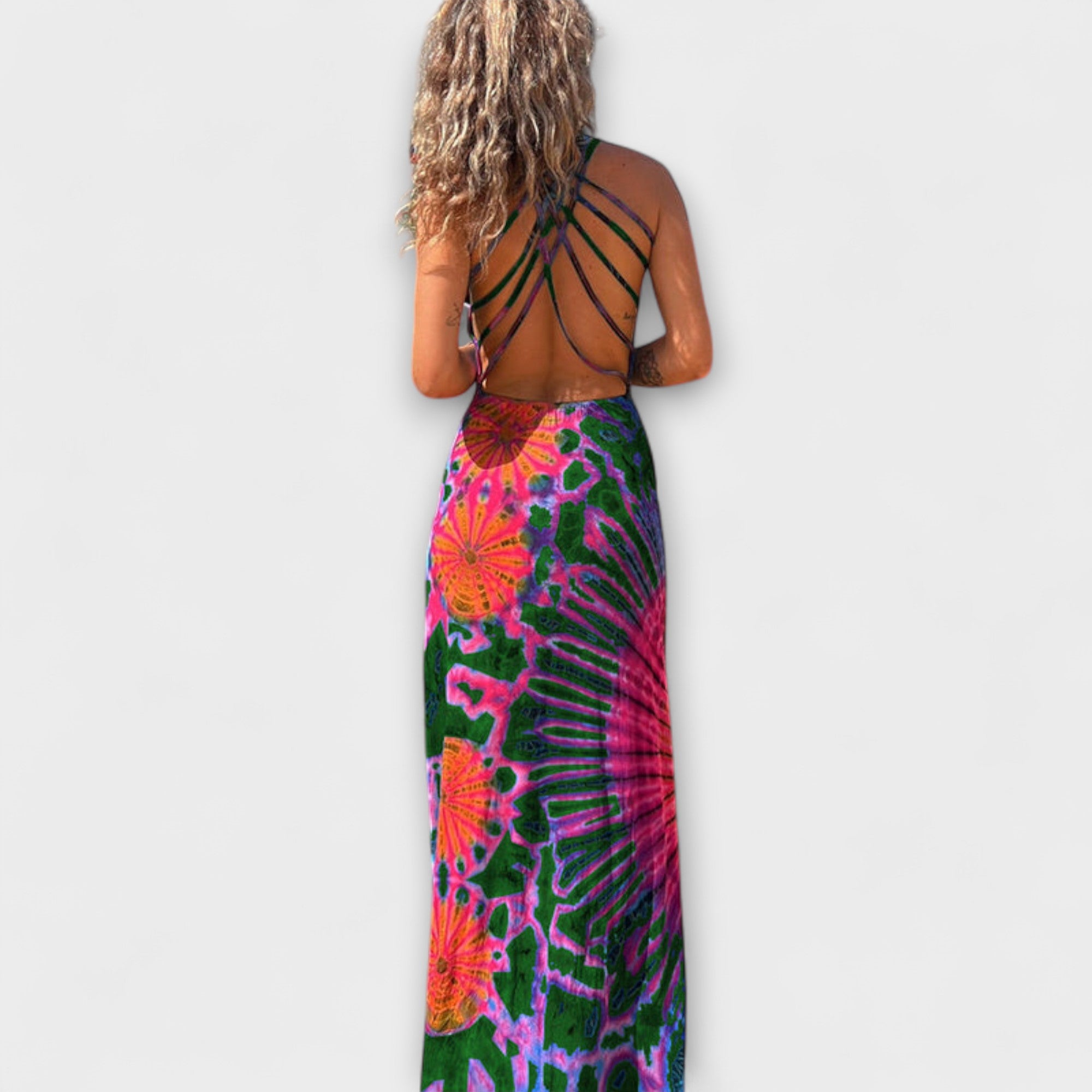 Ronja - La Bamba Tie-Dye Print Maxi Klänning