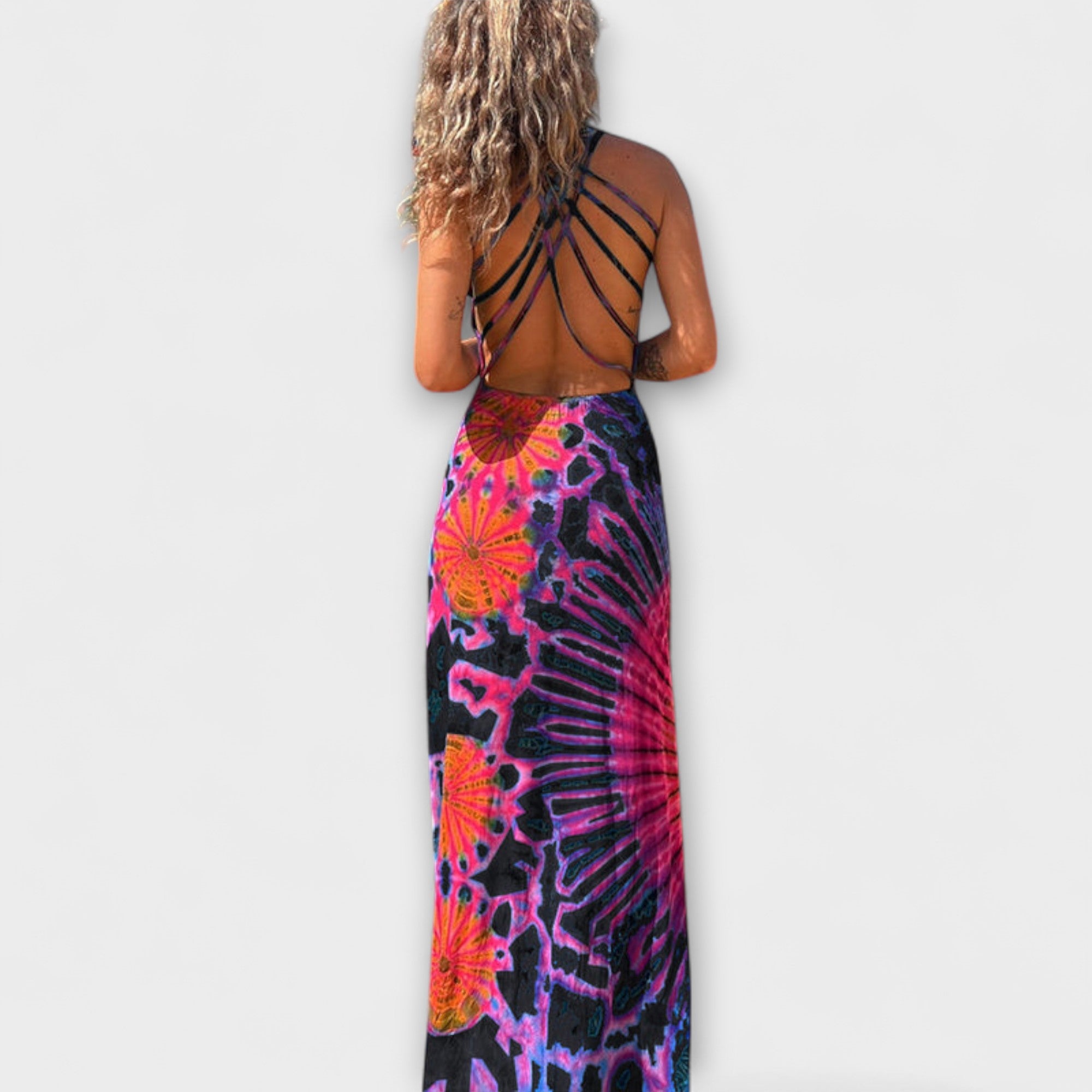 Ronja - La Bamba Tie-Dye Print Maxi Klänning