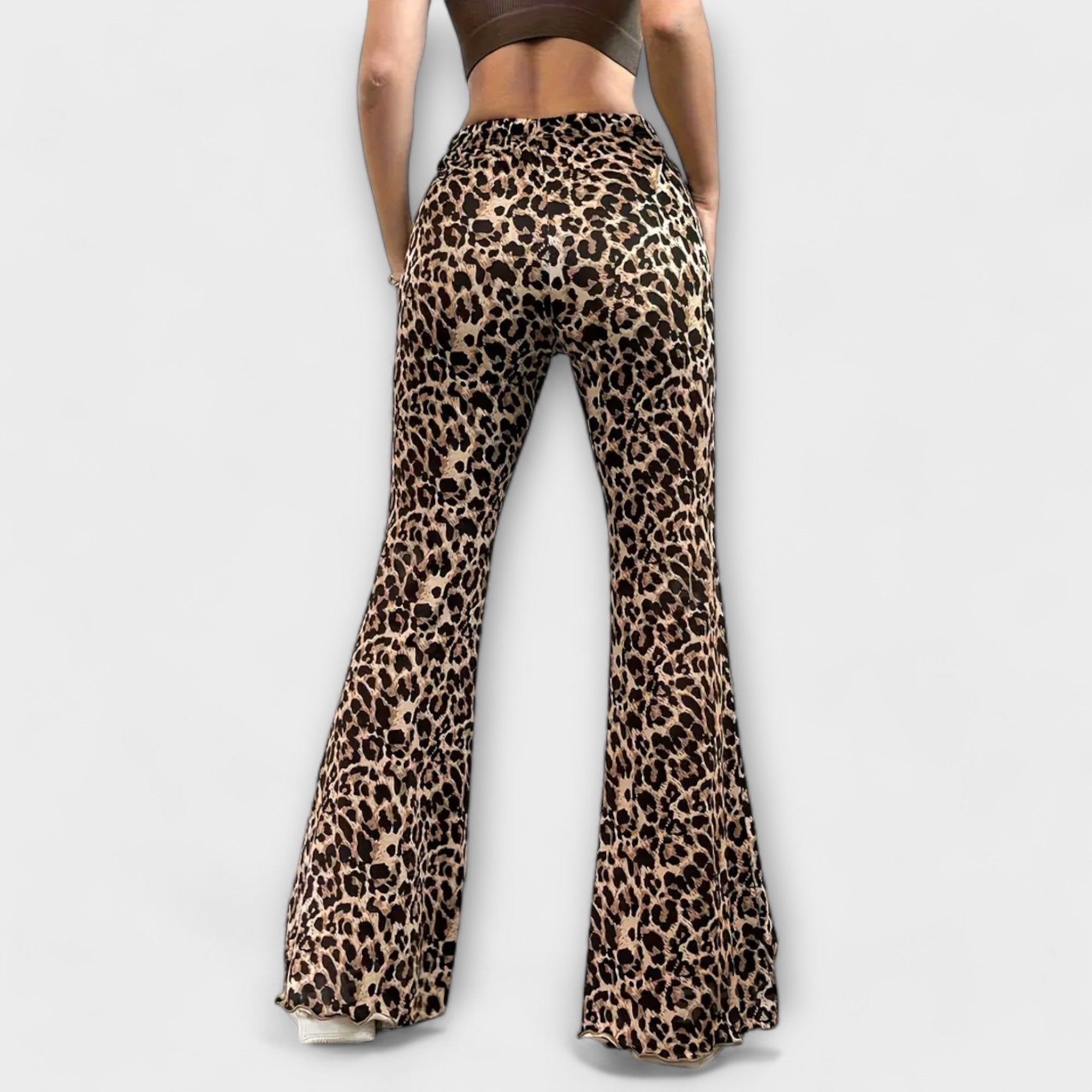 Leopard Bootcut Byxor