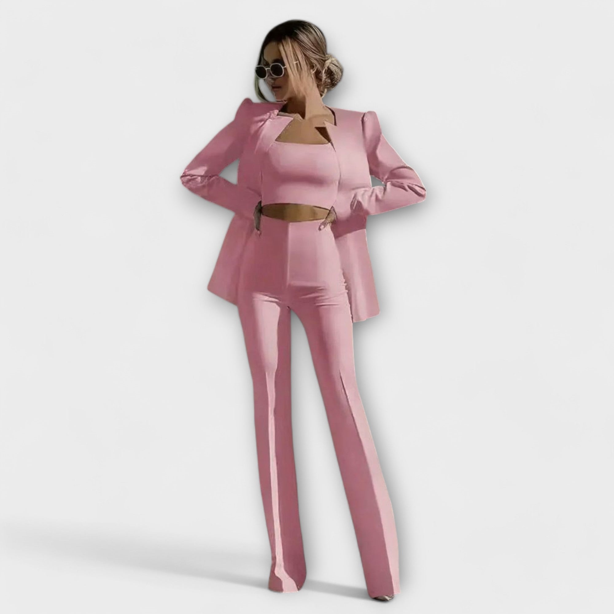 Selina - Stilig 3-delat Set (Blazer, Top, Byxor)