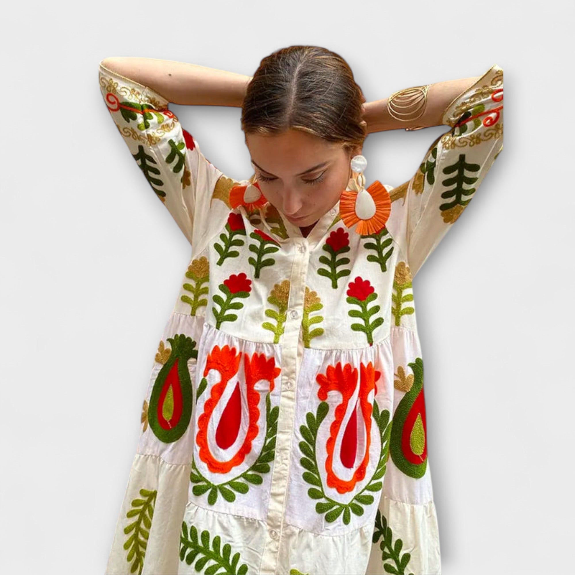 Diona - Graciös Blommig Klänning
