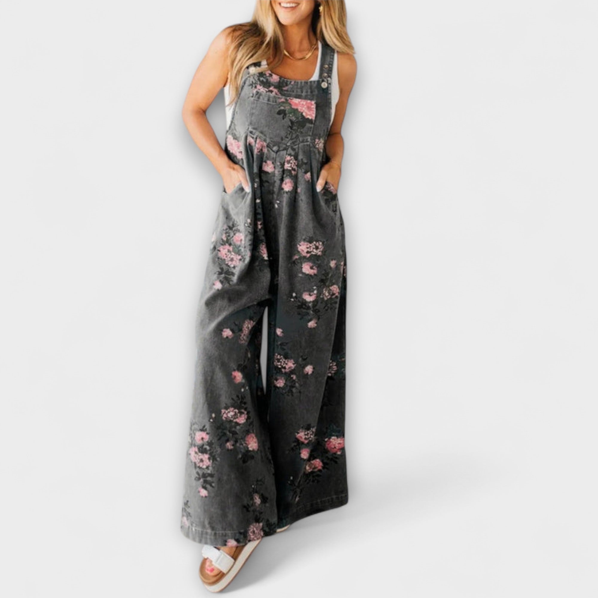 Mirona - Avslappnad Passform Denim Overall