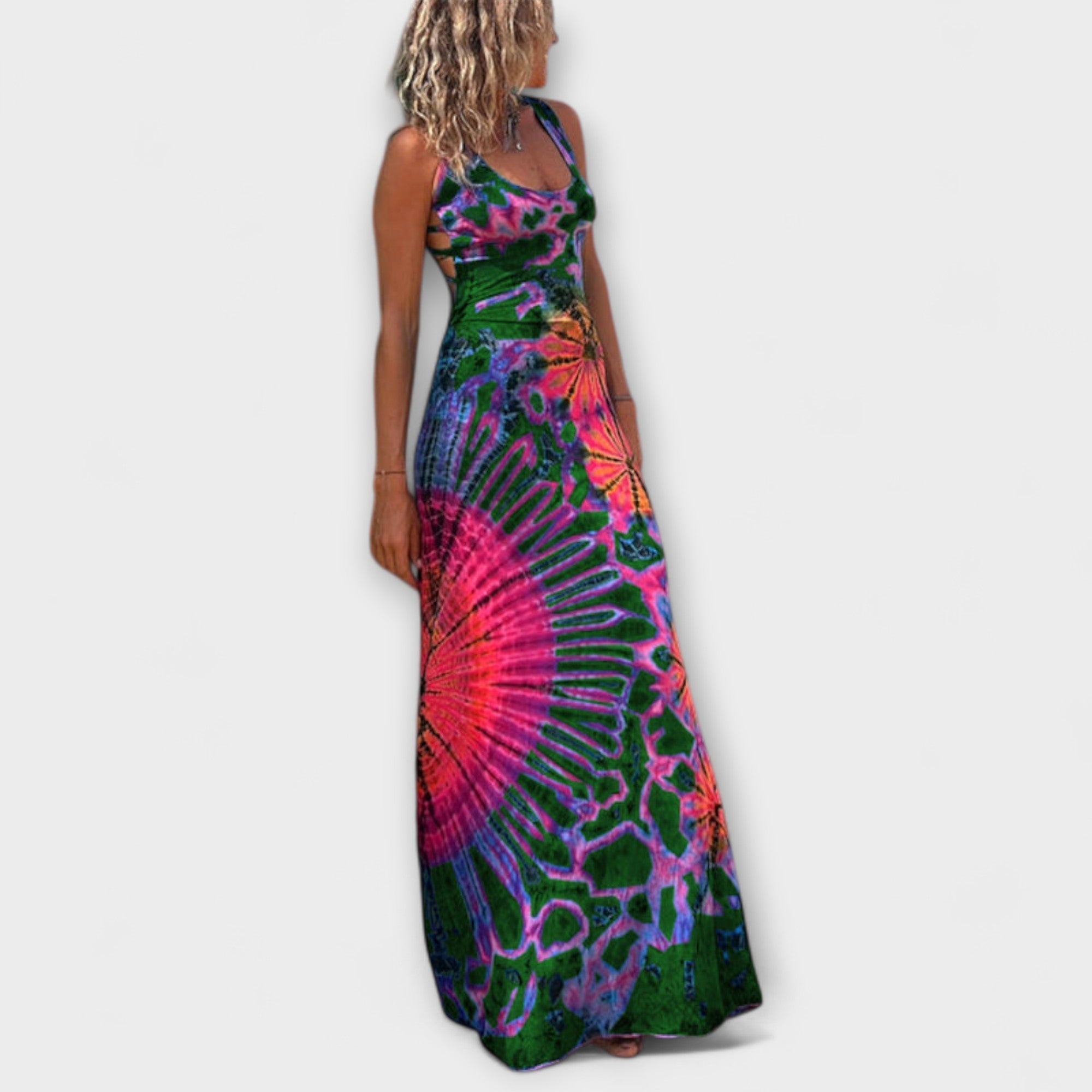 Ronja - La Bamba Tie-Dye Print Maxi Klänning