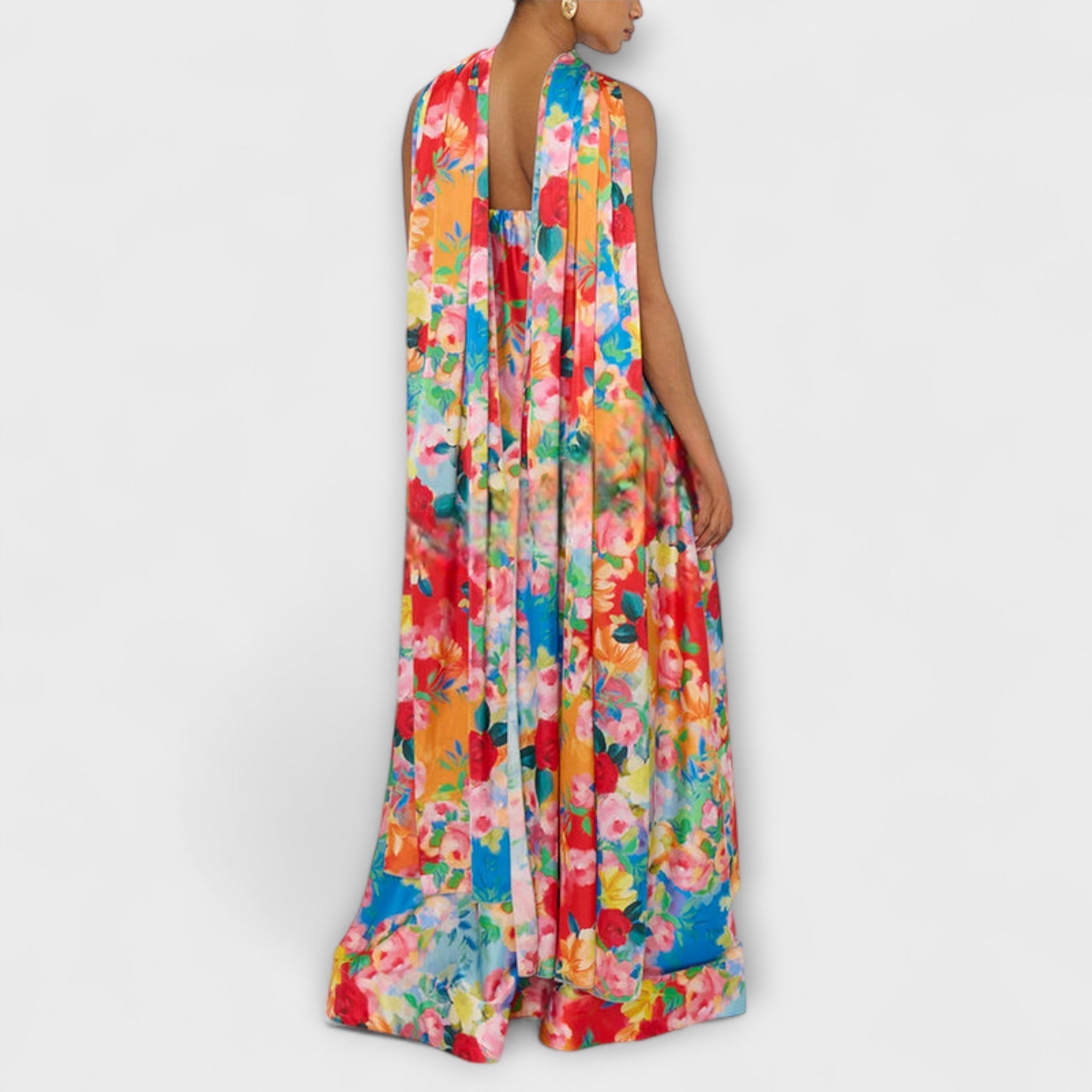 Harlow - Off-Shoulder Blommig Maxiklänning