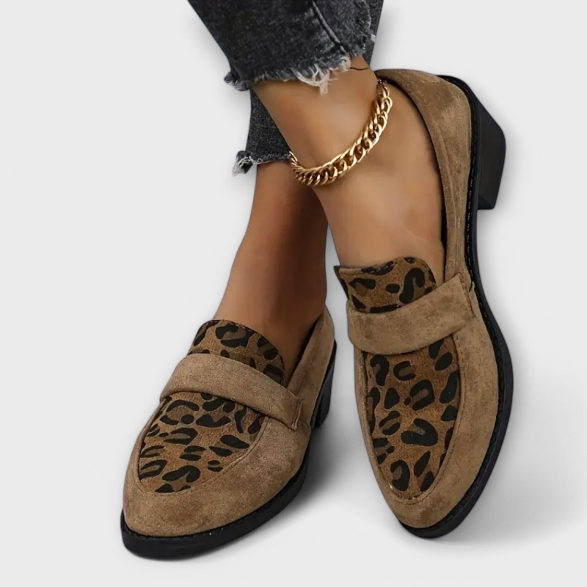 Karla - Eleganta Dam skor med Leopardmönster