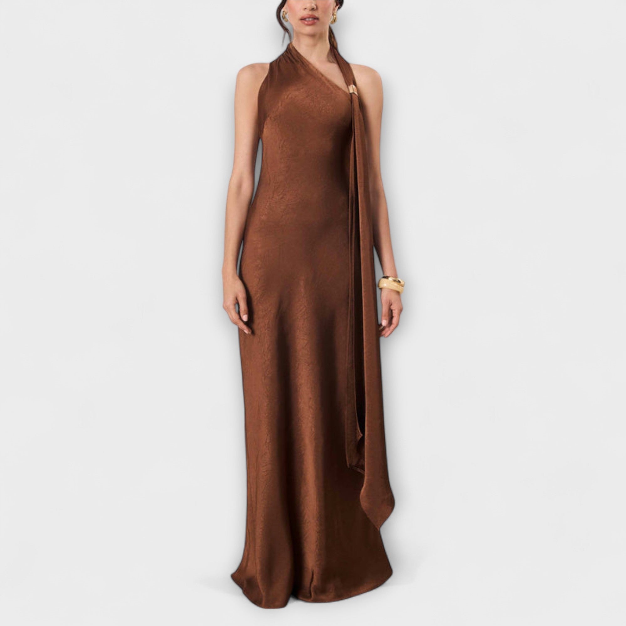 Azura - Chic Maxi Klänning i Siden