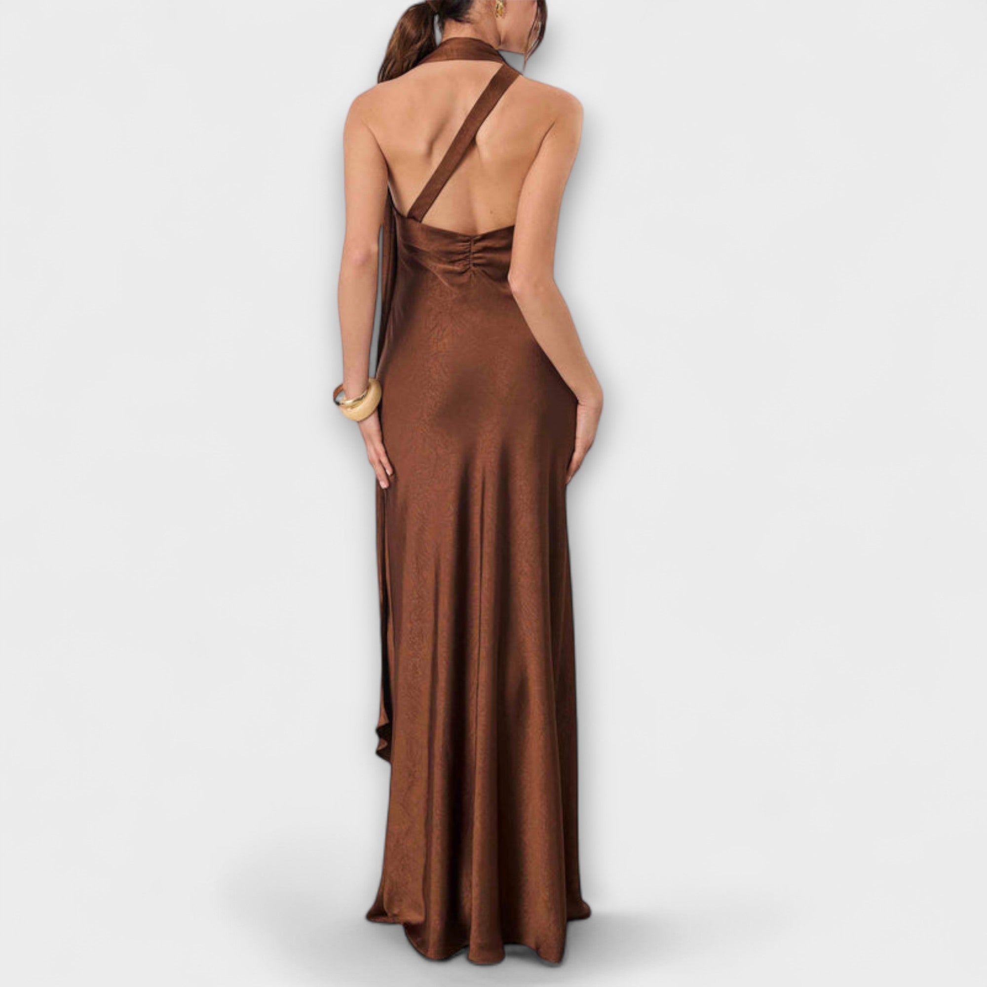 Azura - Chic Maxi Klänning i Siden