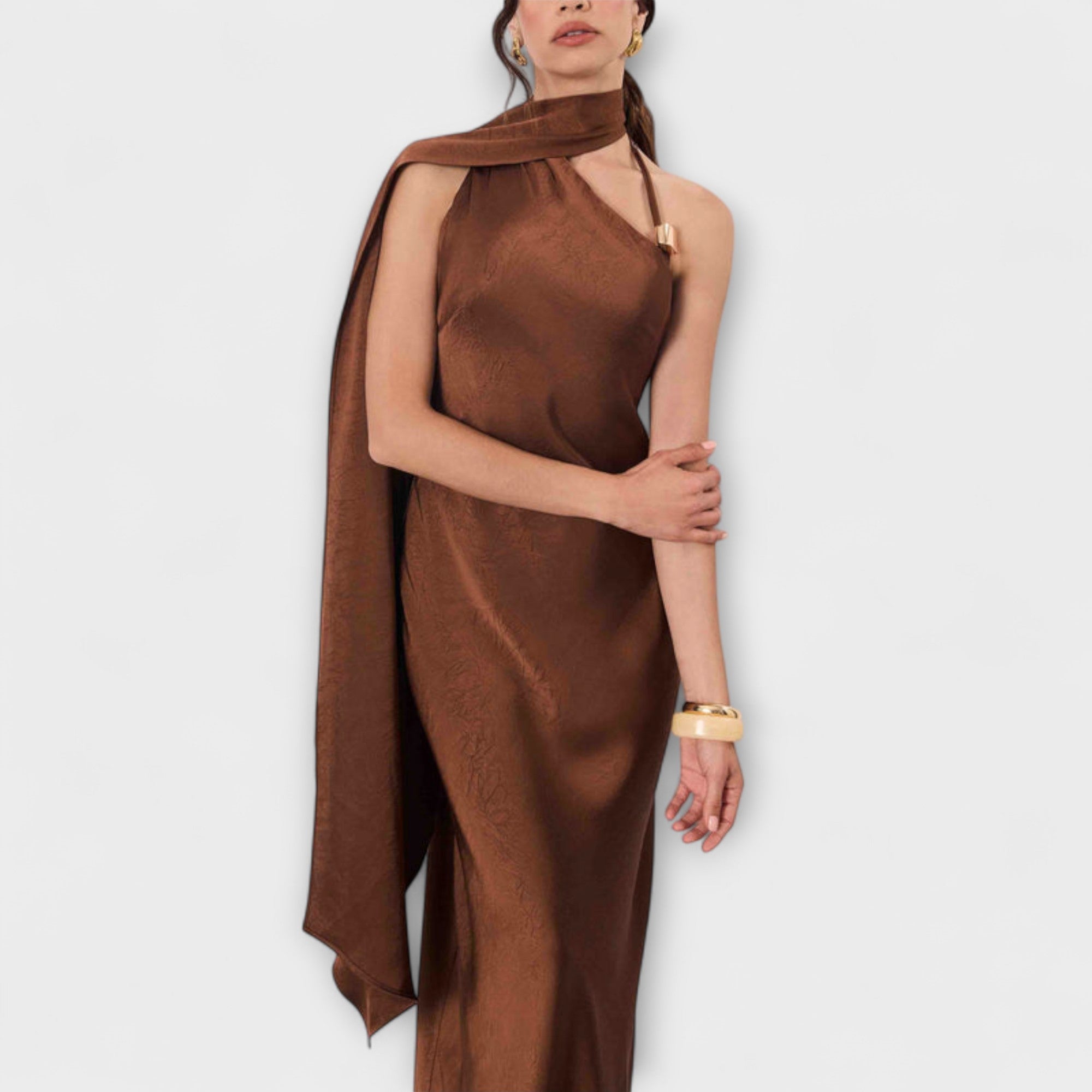 Azura - Chic Maxi Klänning i Siden