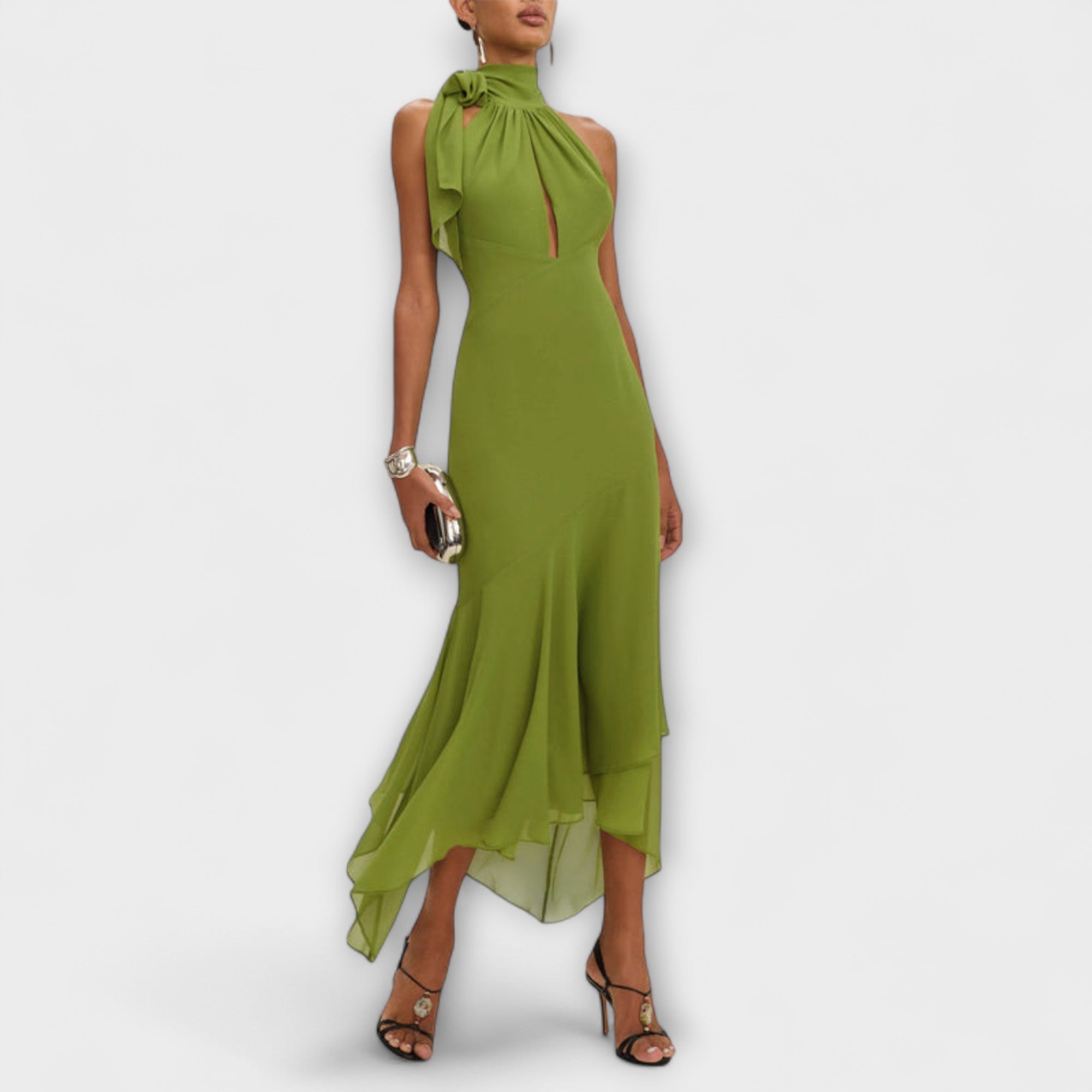 Elodie - Chic Asymmetrisk Maxiklänning