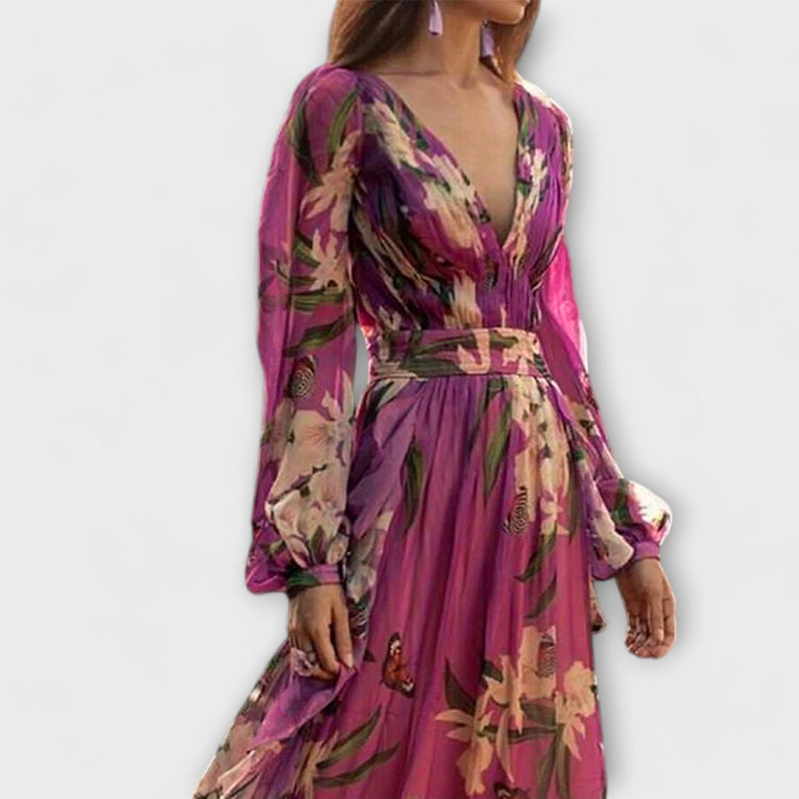Högkvalitativ Elegant Maxi Klänning