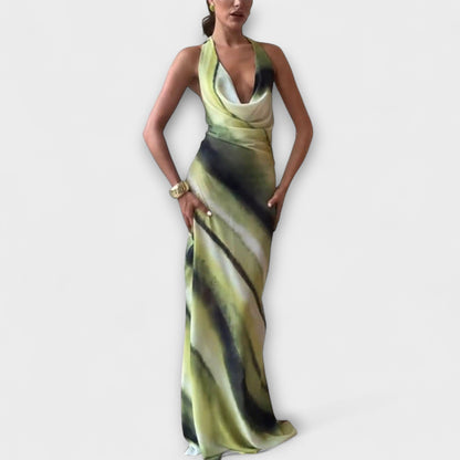 Klassisk Tie-Dye Gradient Maxi Klänning