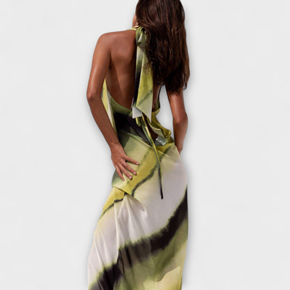 Klassisk Tie-Dye Gradient Maxi Klänning