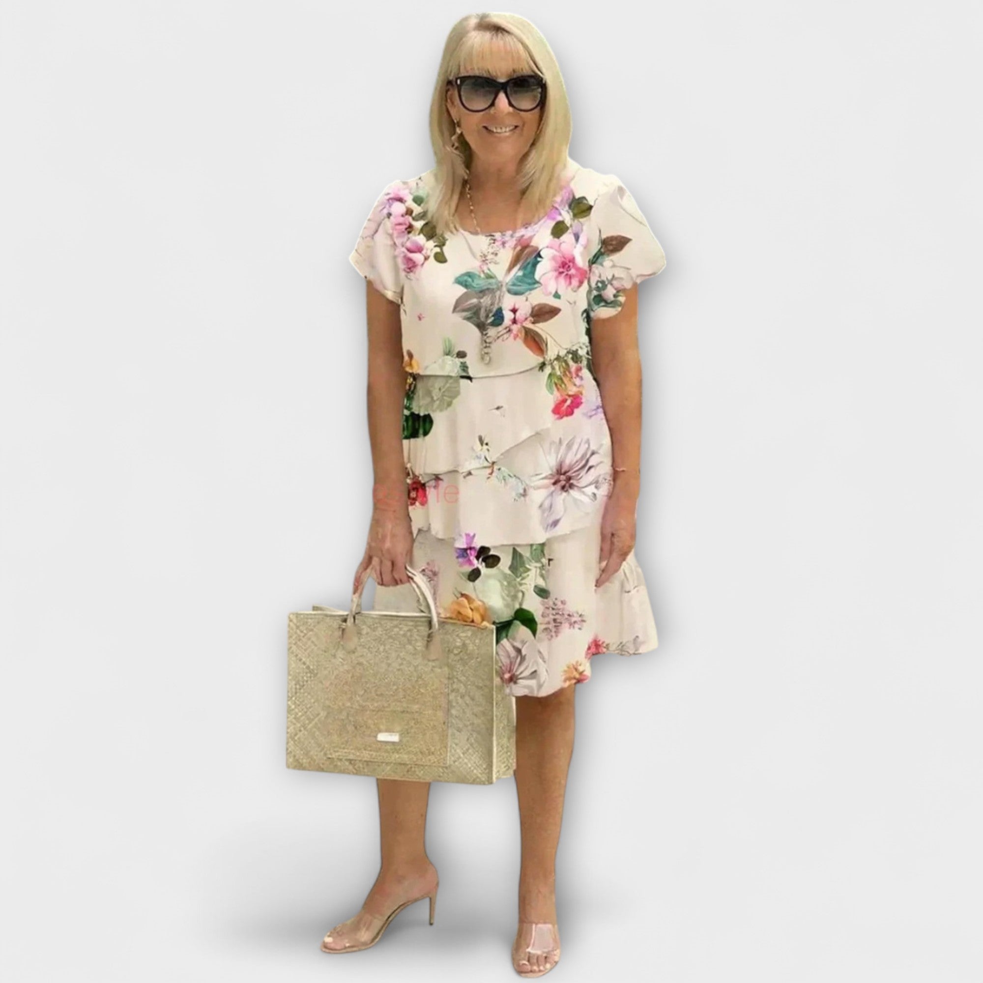 Lillian - Blommig Elegans Klänning