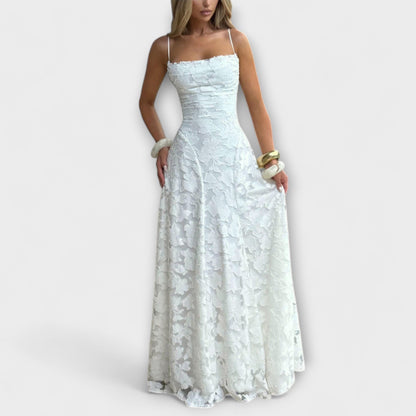Emberly - Elegant Jacquard Maxi Klänning