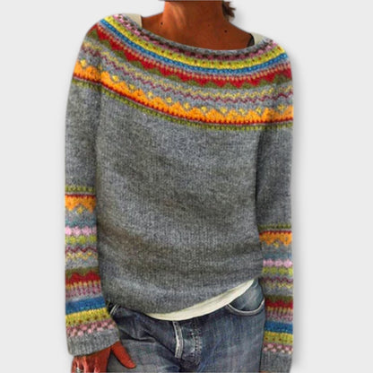 Vintage Stickad Tröja för Kvinnor