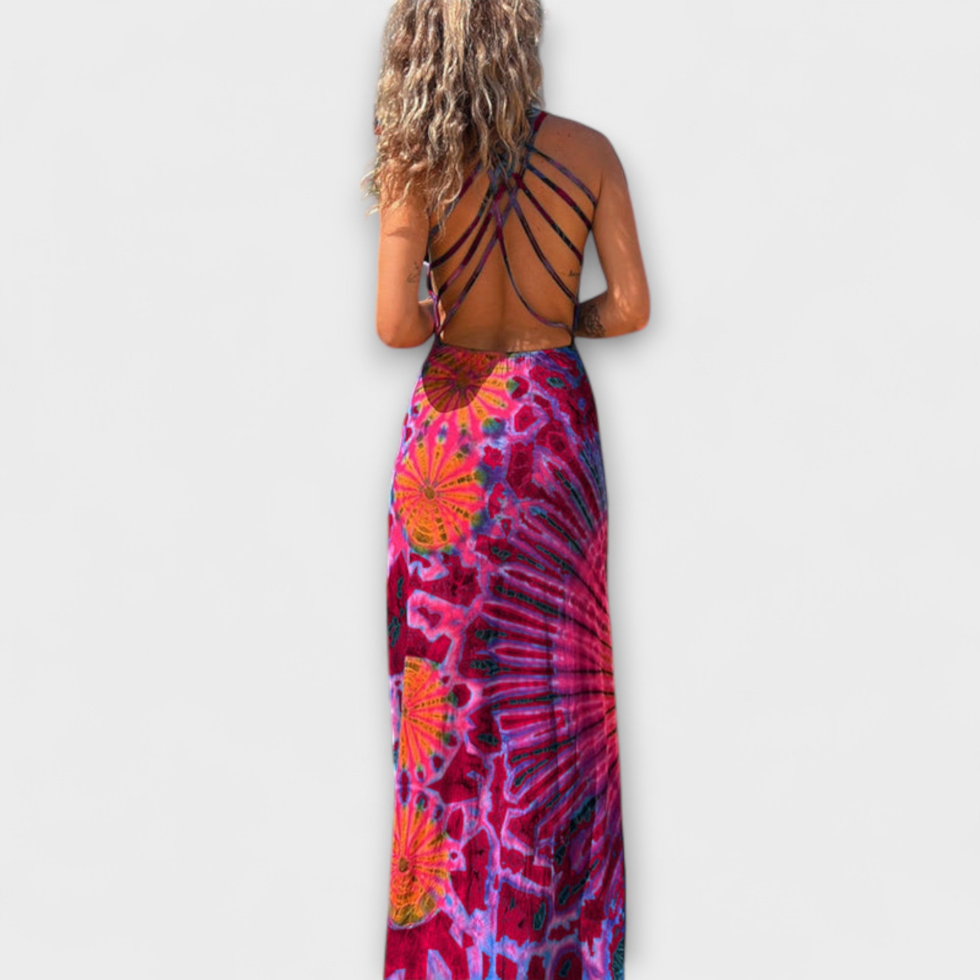 Ronja - La Bamba Tie-Dye Print Maxi Klänning