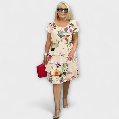 Lillian - Blommig Elegans Klänning