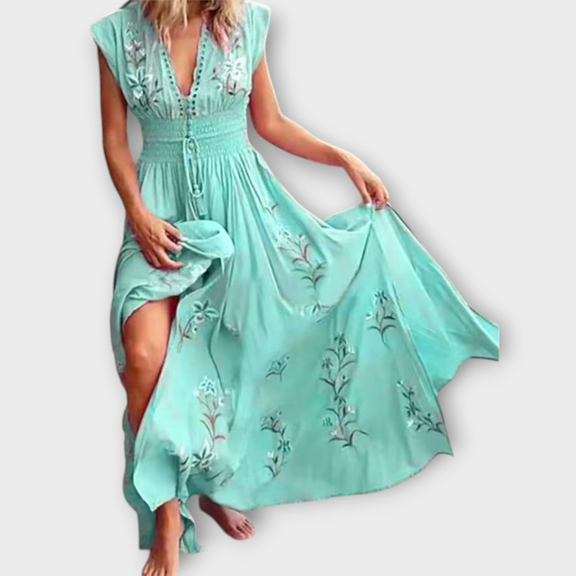 Felizia – Boho Klänning med Förtrollande Broderi