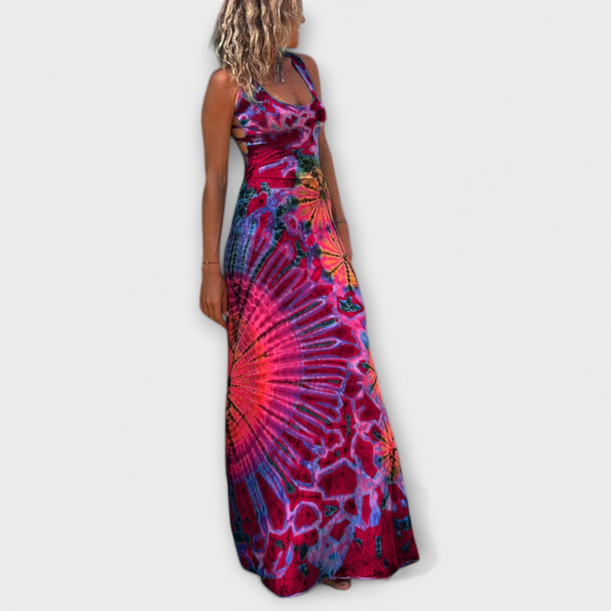 Ronja - La Bamba Tie-Dye Print Maxi Klänning