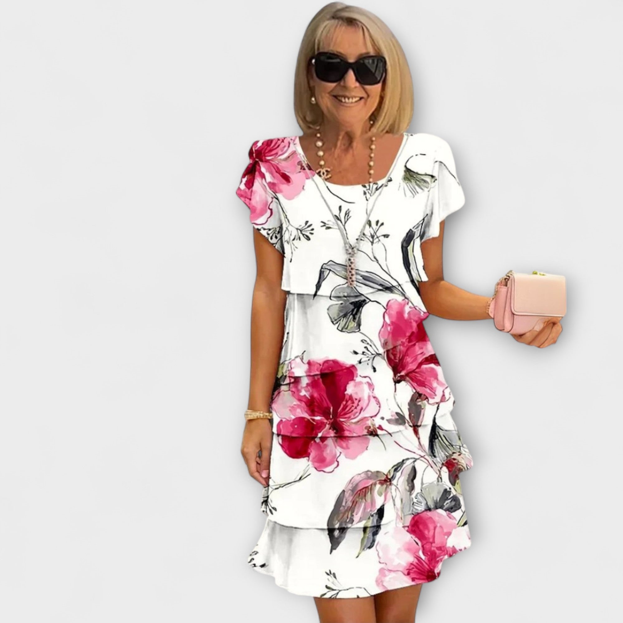 Lillian - Blommig Elegans Klänning
