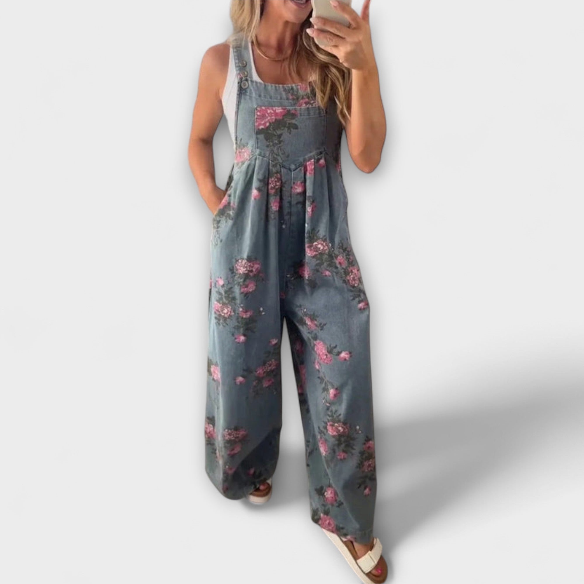 Mirona - Avslappnad Passform Denim Overall