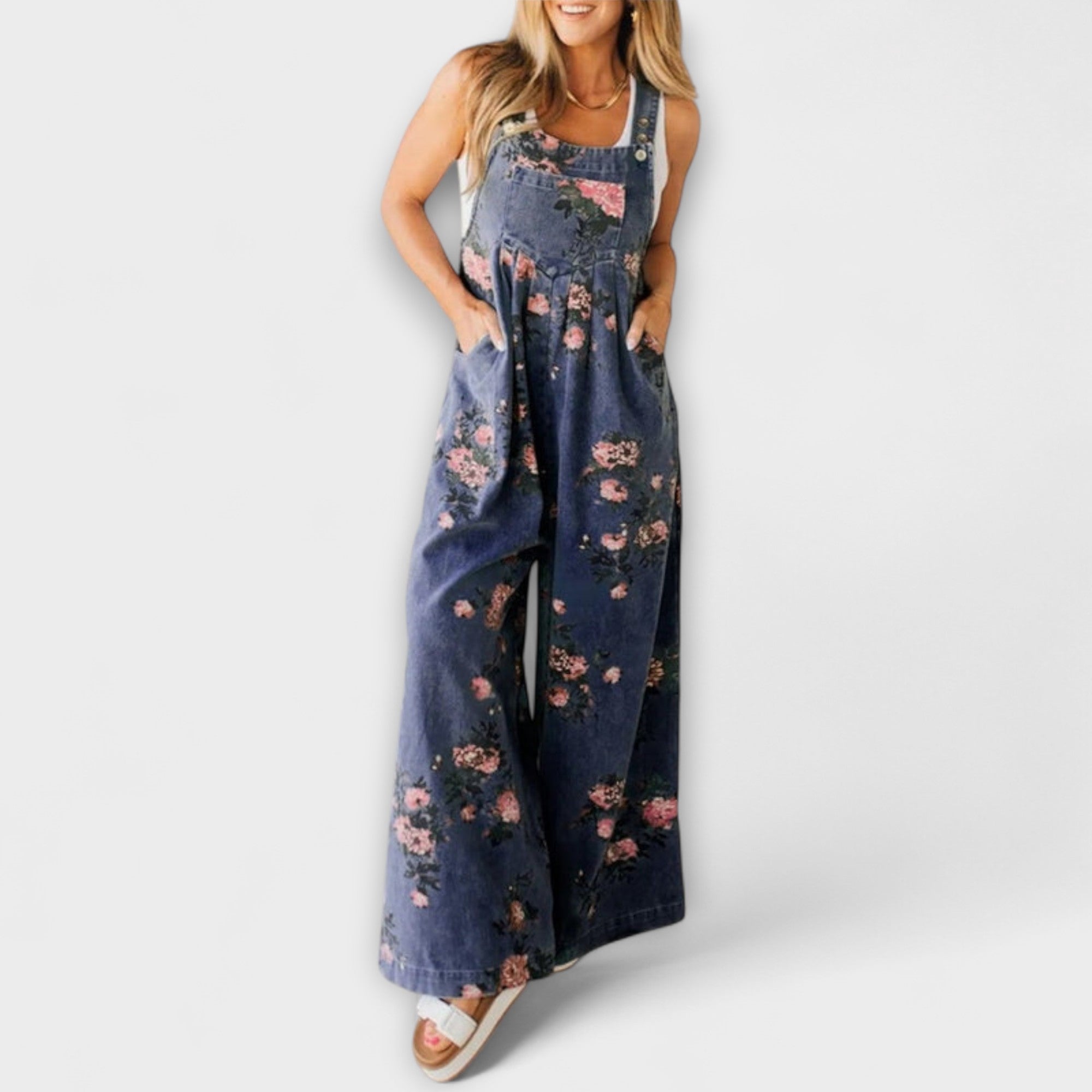 Mirona - Avslappnad Passform Denim Overall