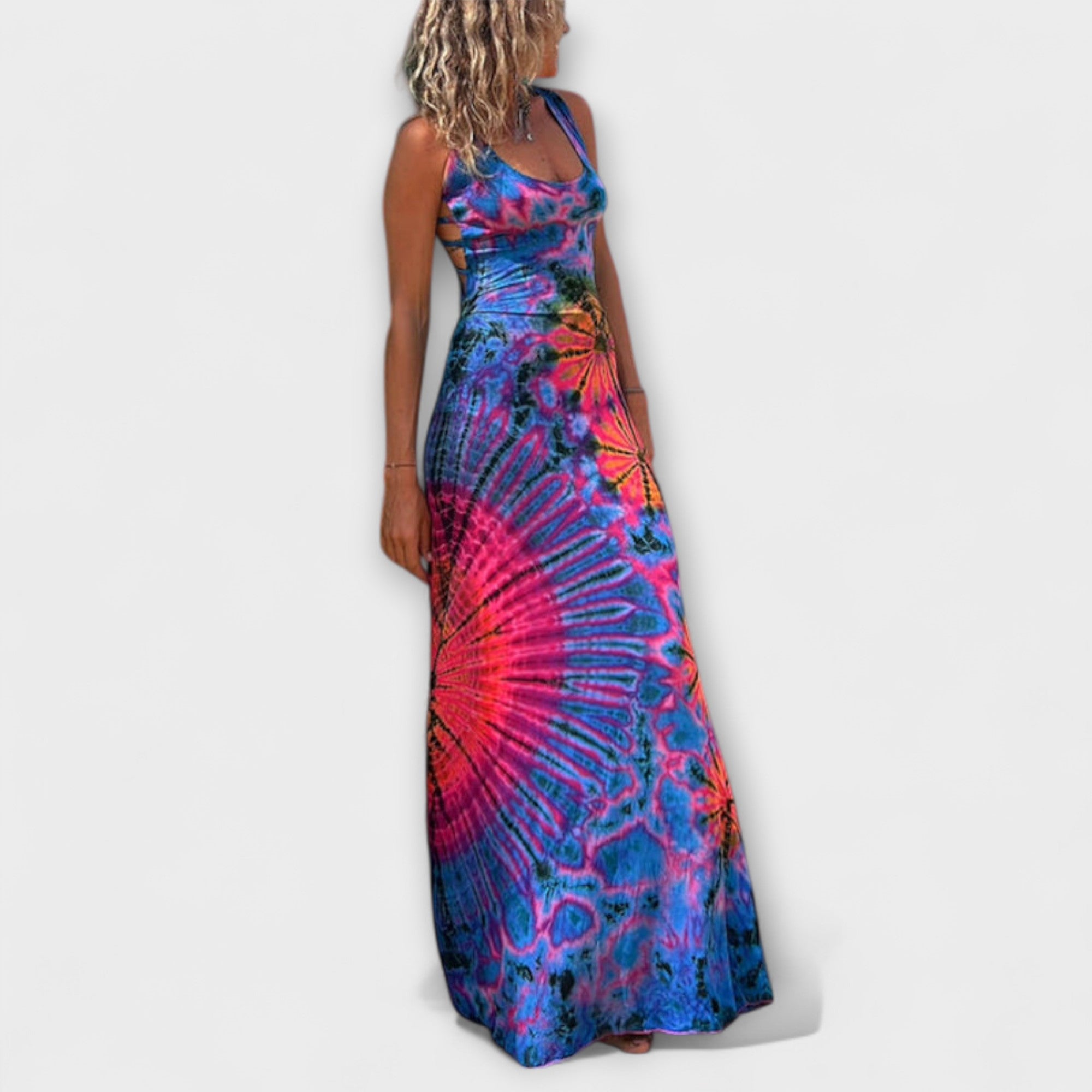 Ronja - La Bamba Tie-Dye Print Maxi Klänning