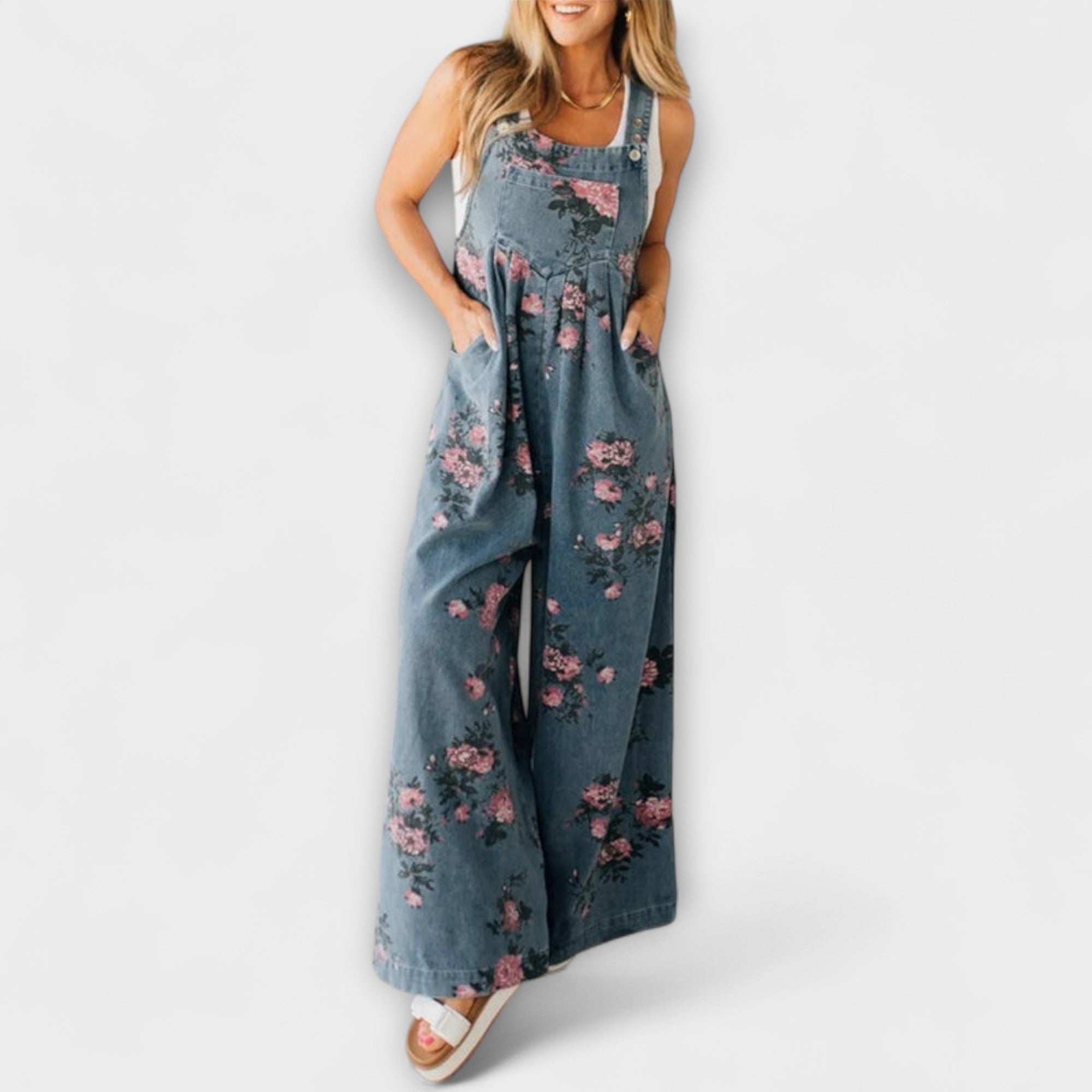 Mirona - Avslappnad Passform Denim Overall