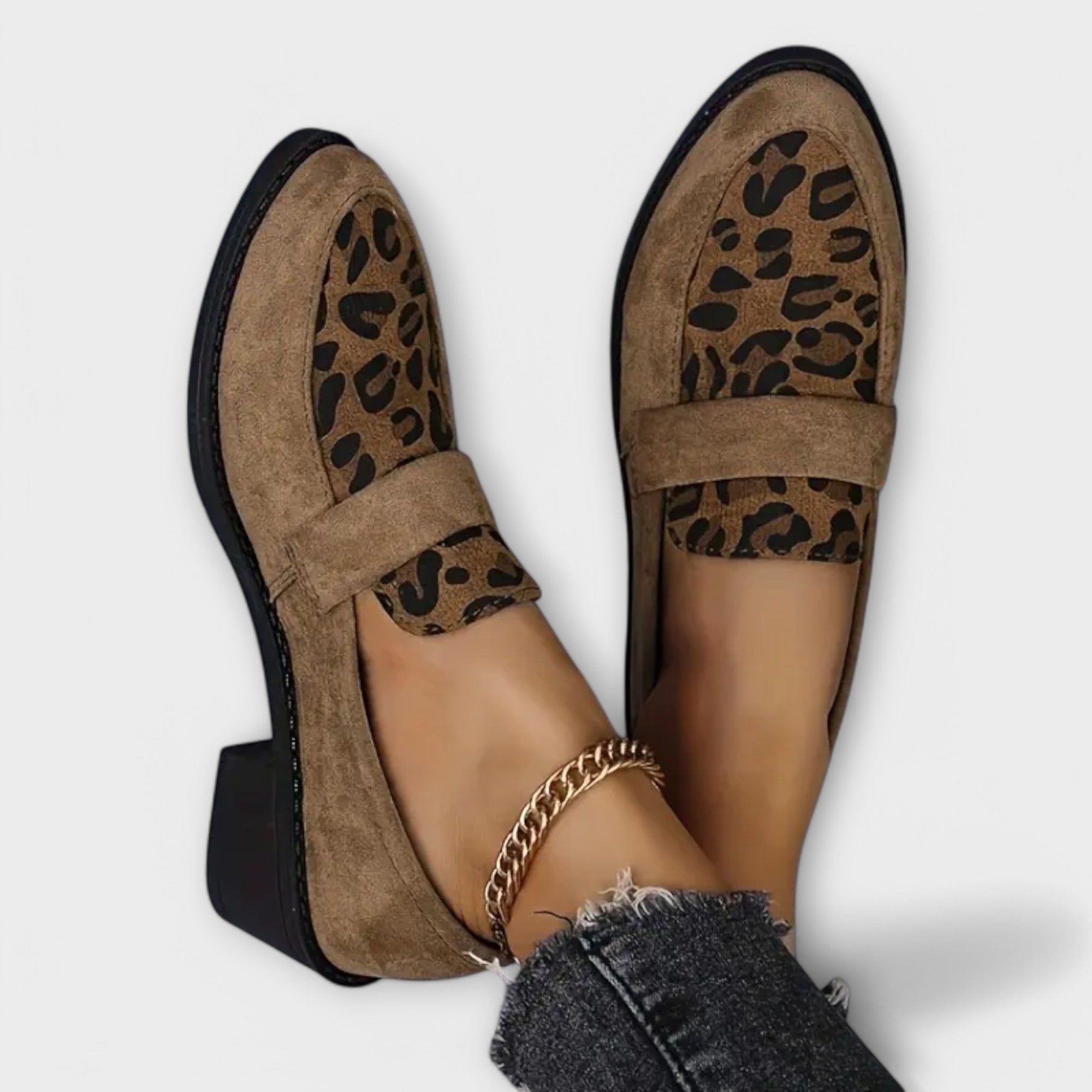 Karla - Eleganta Dam skor med Leopardmönster