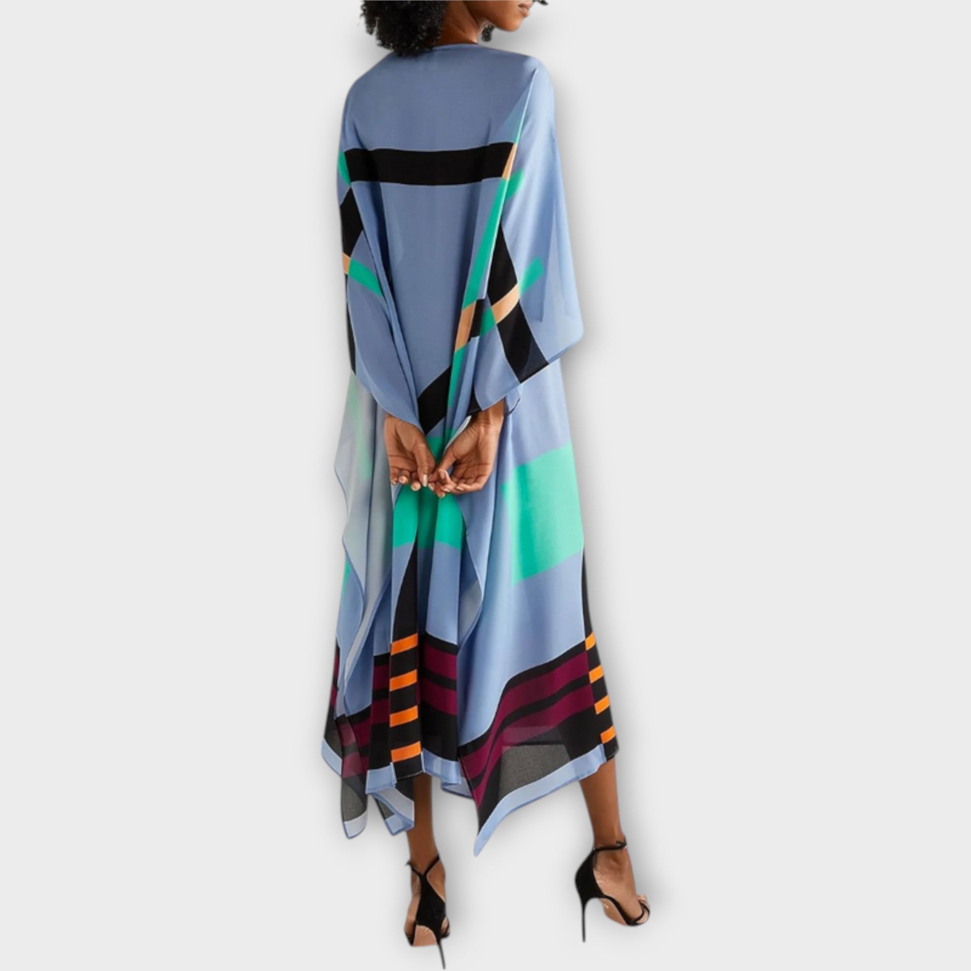 Elenora - Geometrisk kaftan med locker cut
