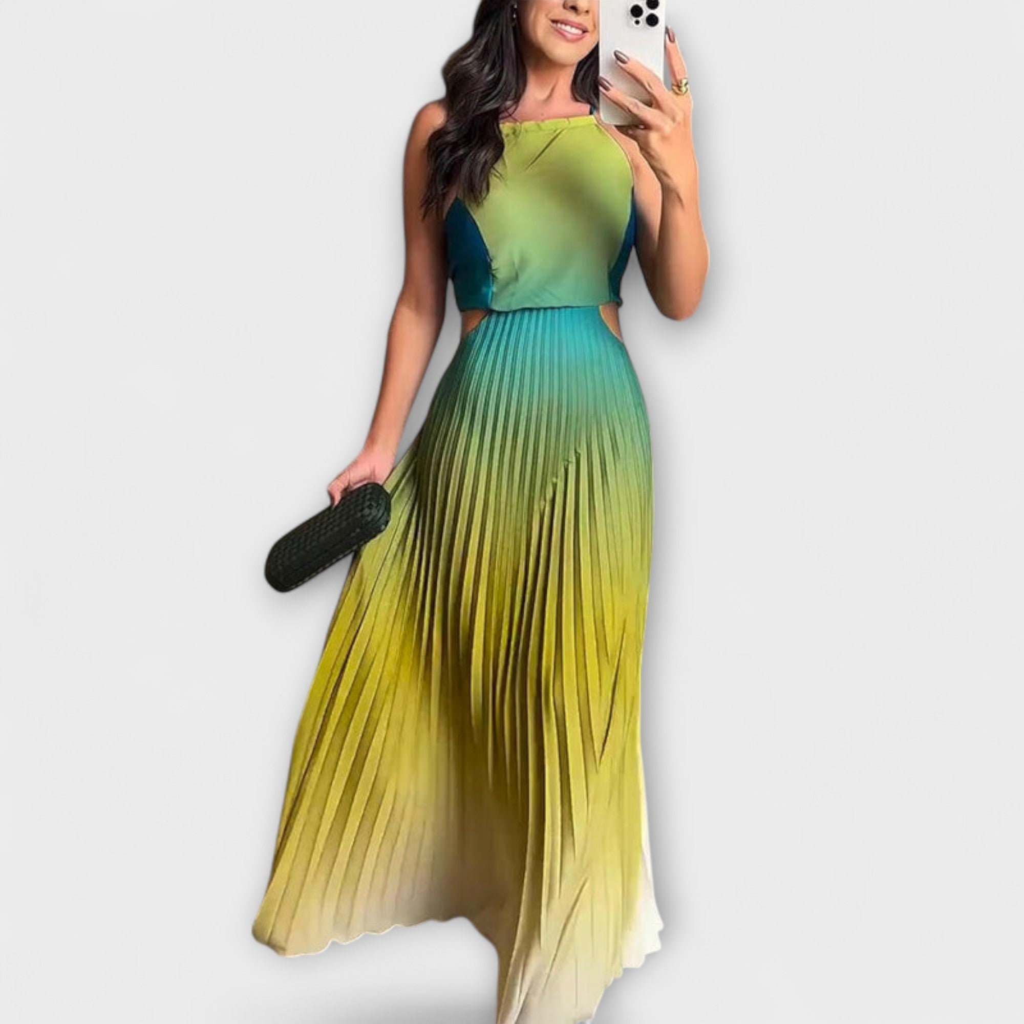 Haven - Stilig Rygglös Tie-Dye Maxi Klänning