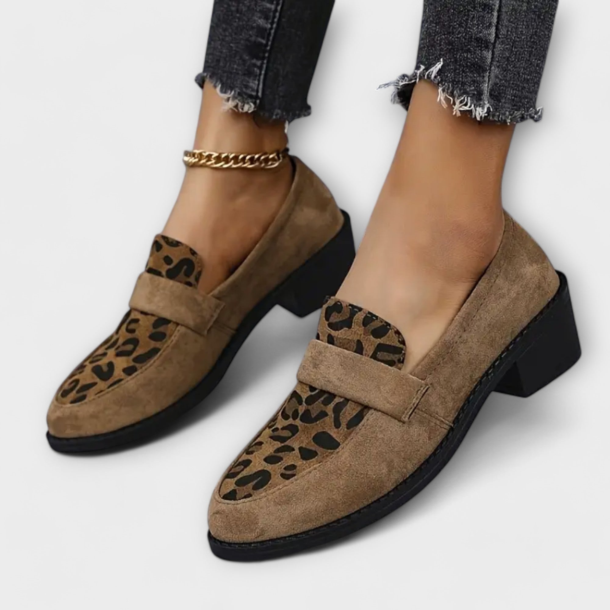 Karla - Eleganta Dam skor med Leopardmönster