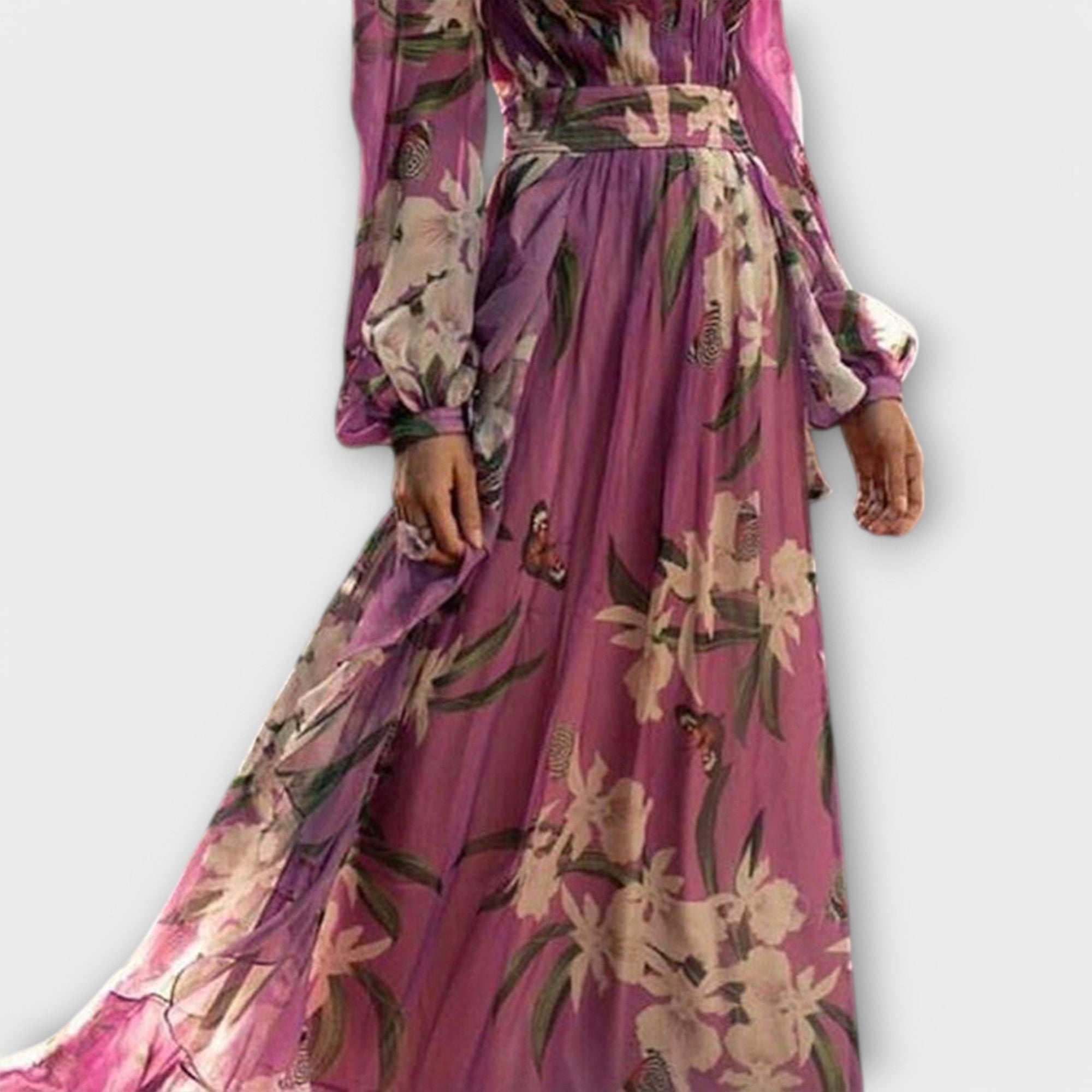 Högkvalitativ Elegant Maxi Klänning
