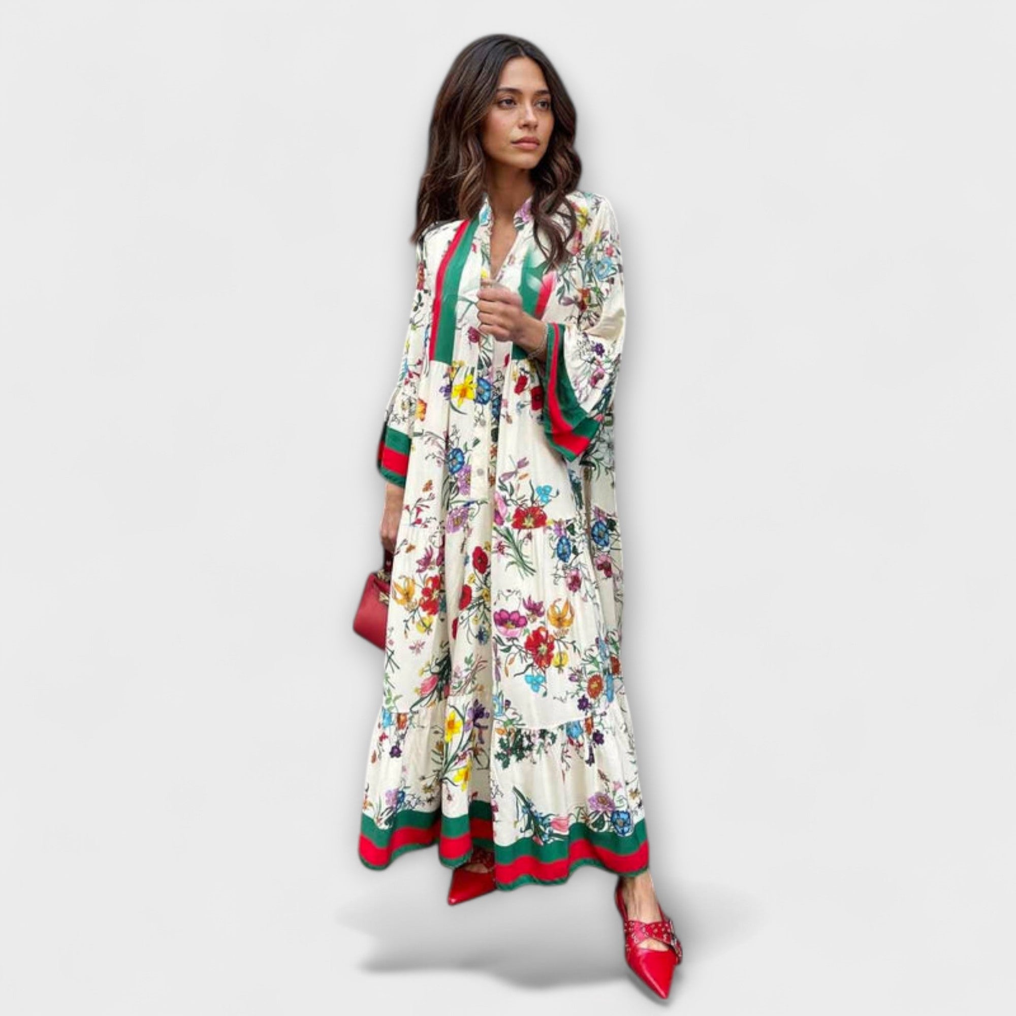 Oriana - Maxiklänning med blommönster