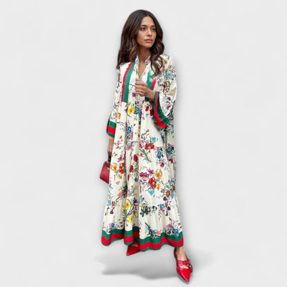 Oriana - Maxiklänning med blommönster