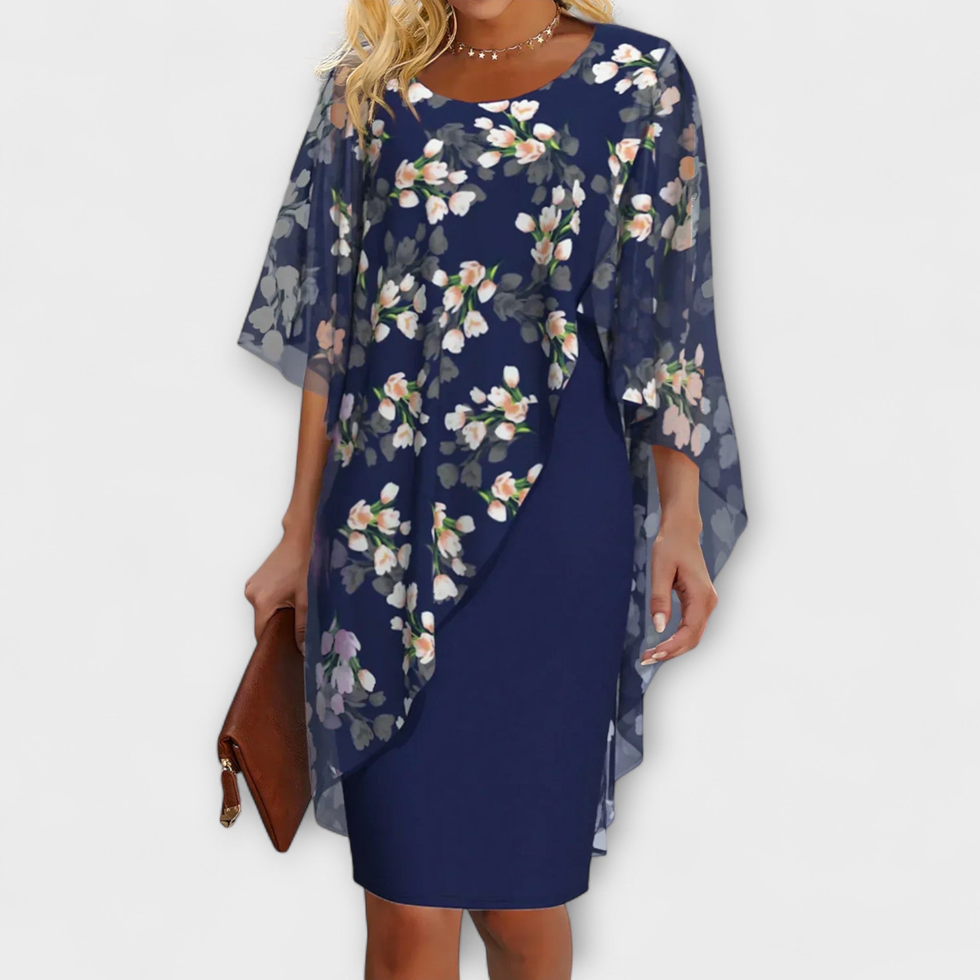 Lyanna - Blommig Chiffon Klänning för Kvinnor