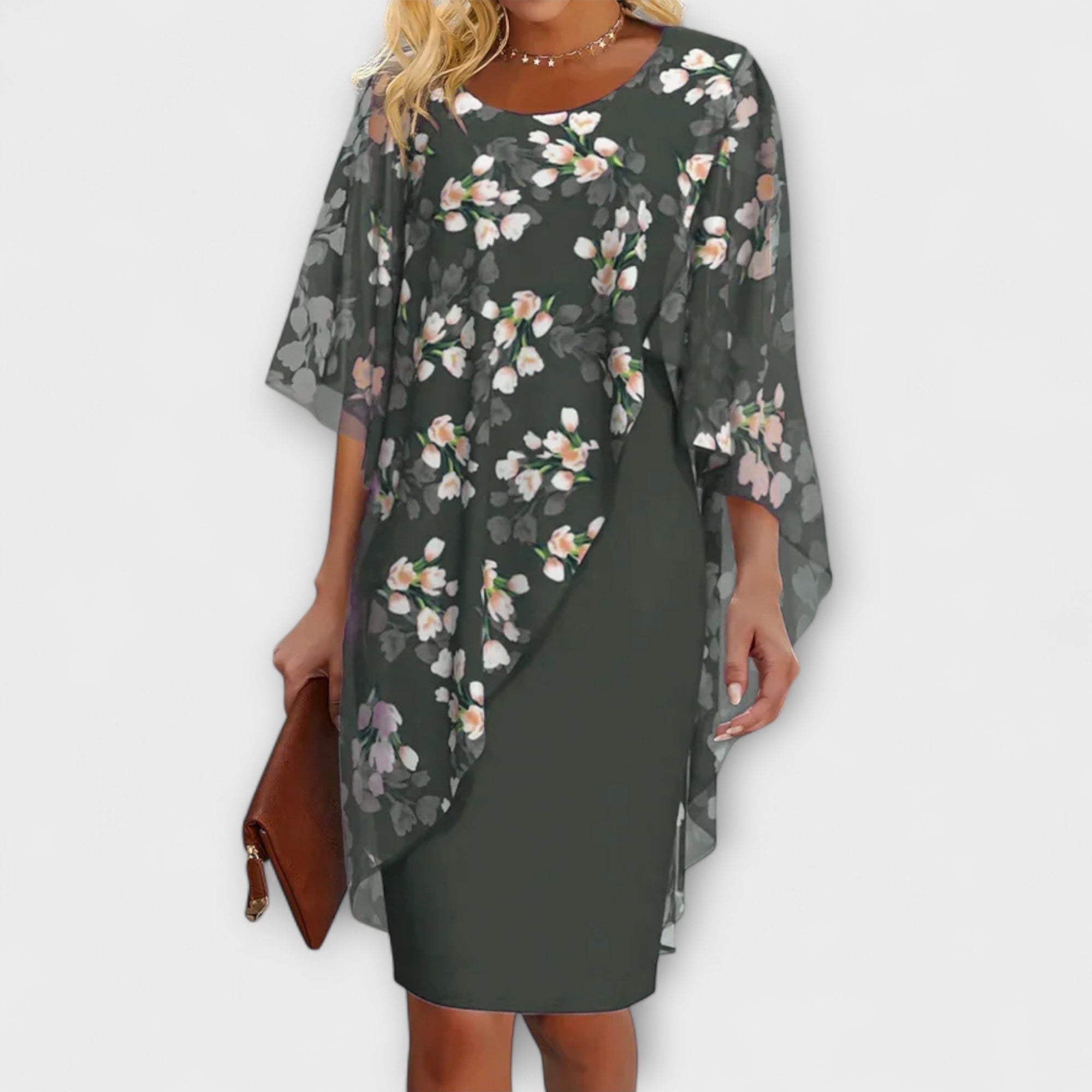 Lyanna - Blommig Chiffon Klänning för Kvinnor