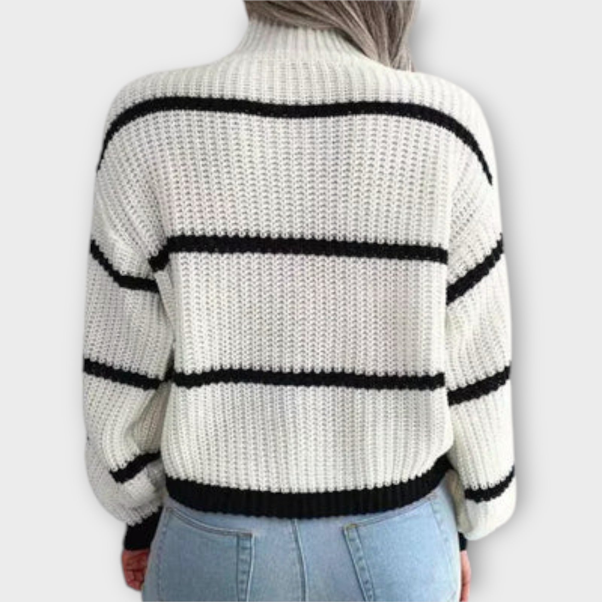 Chavala - Turtleneck Tröja med Ränder