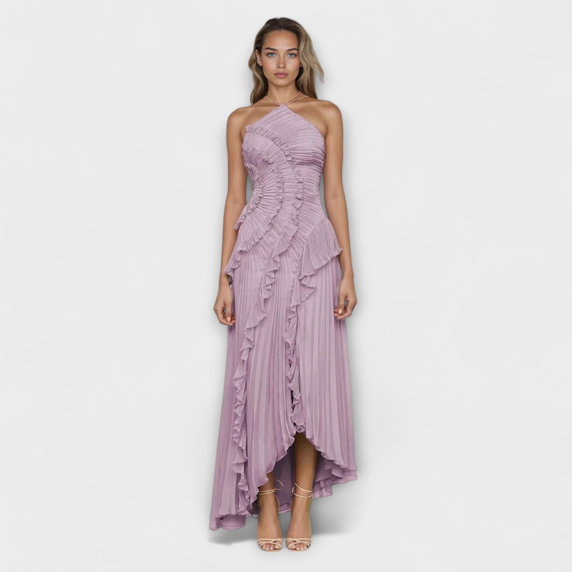 Elisia - Elegant Ärmless Lång Klänning